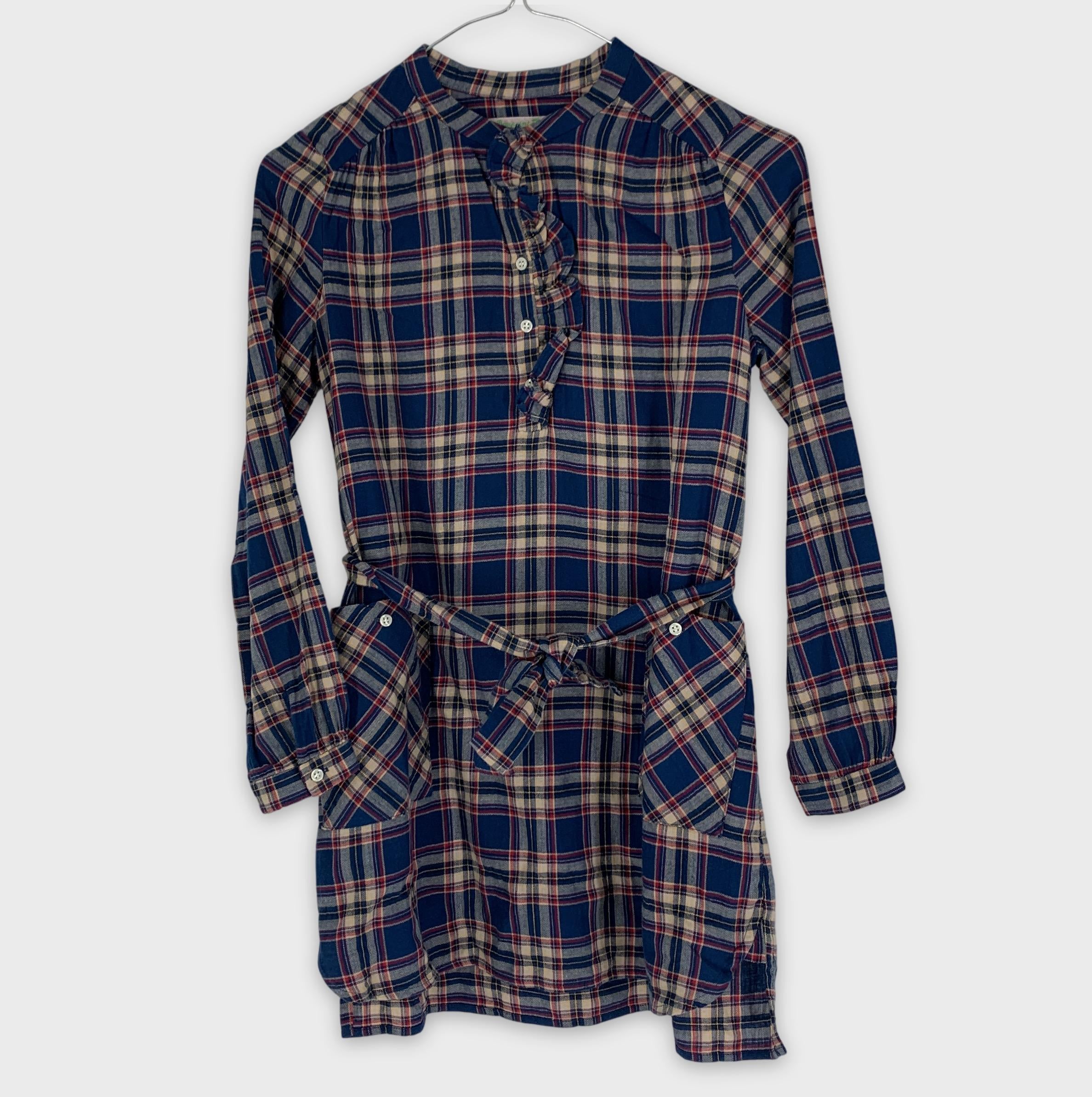 0-Bonpoint, Chemise à carreaux à volants, Taille 10 ans