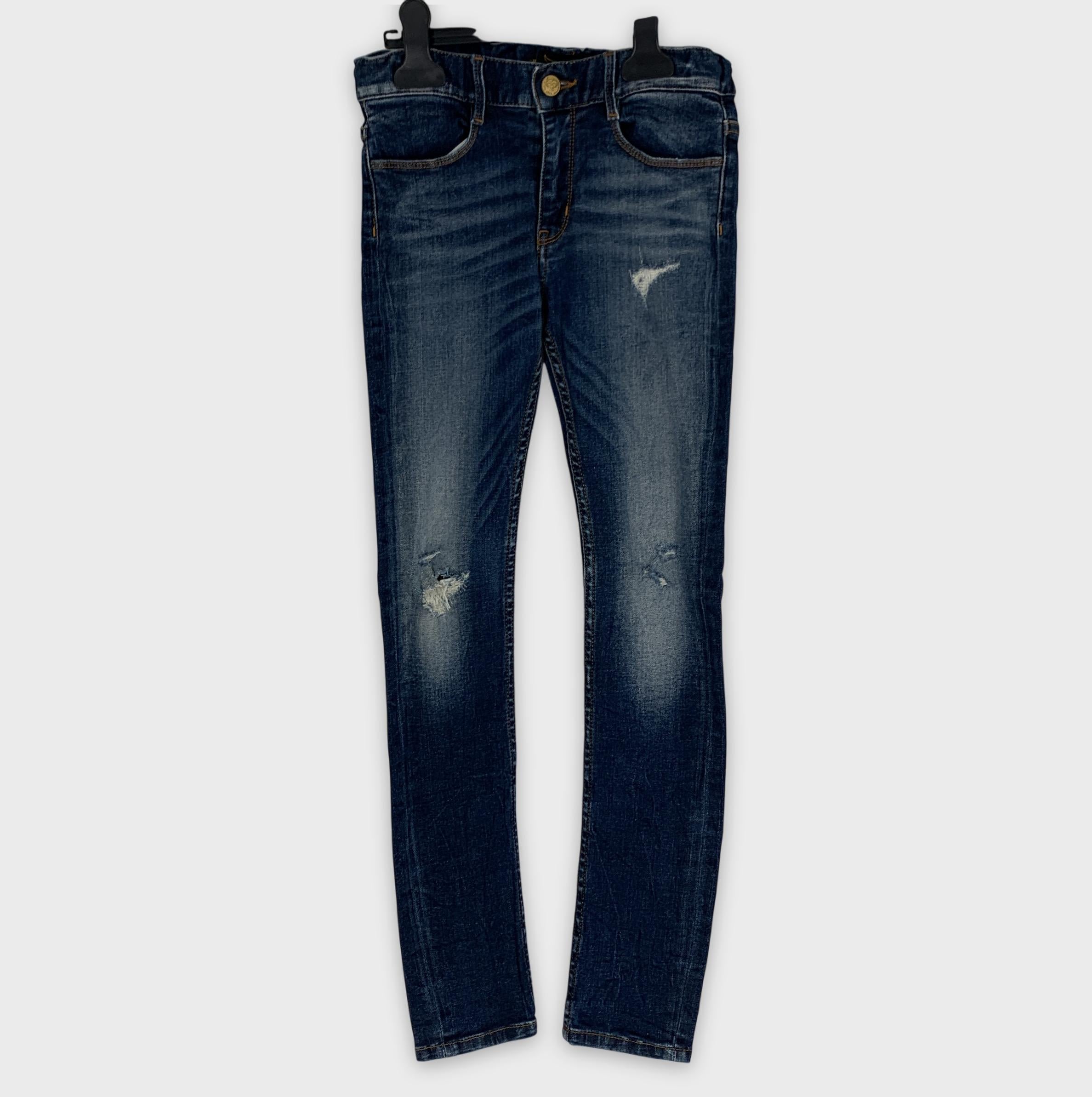 0-Jean slim délavé troué Finger in the Nose 👖