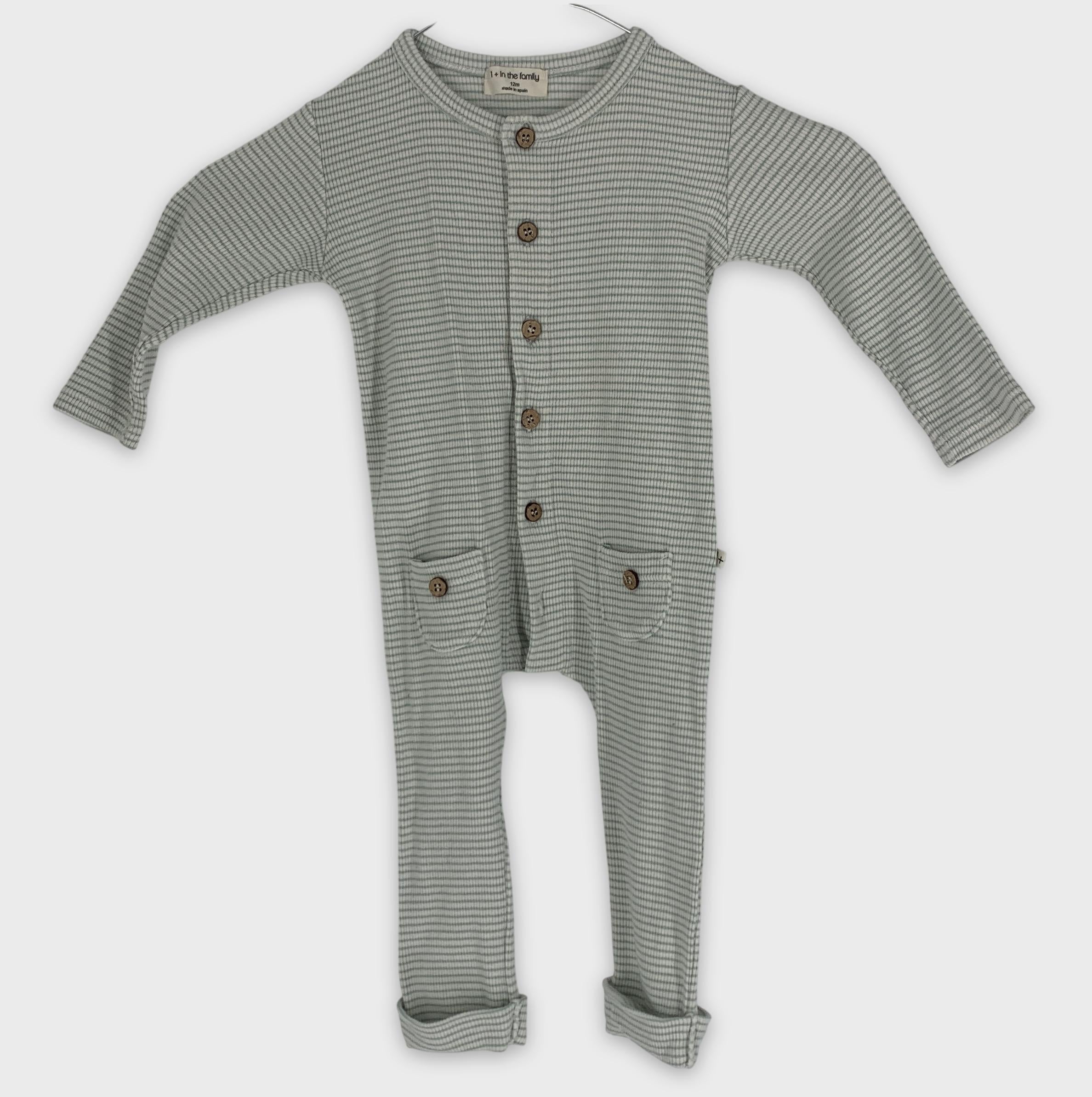 0-I+in the family Combinaison bébé rayée à boutons 👶