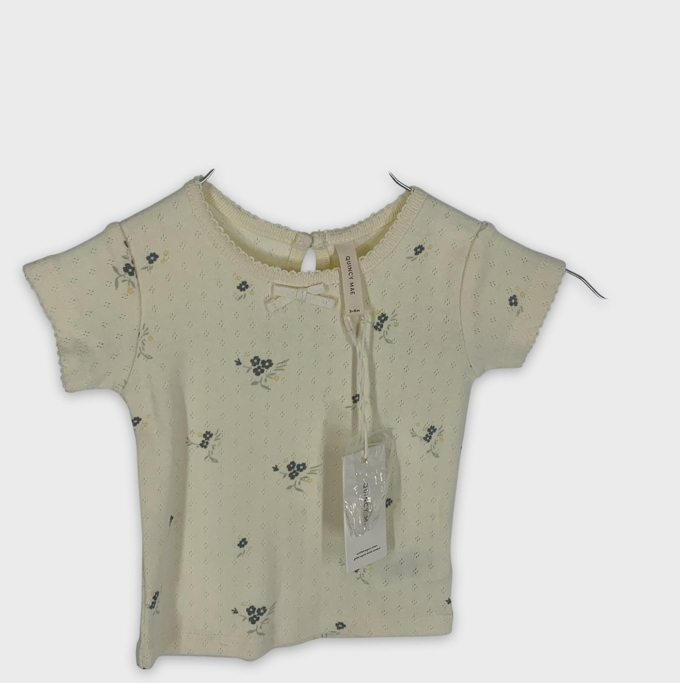 0-T-shirt Quincy Mae, 3-6 mois, fleuri 🌼