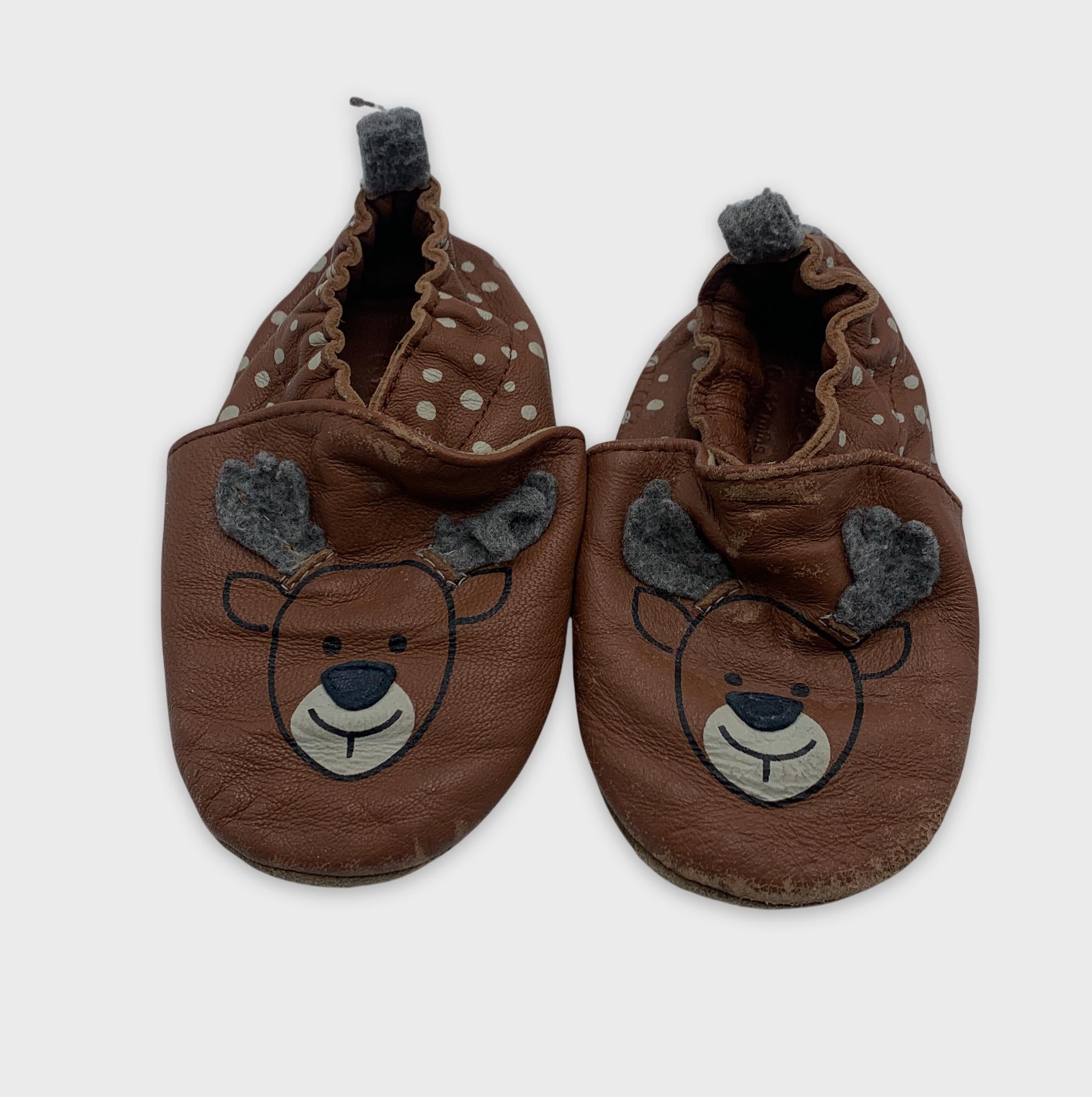 0-ROBEEZ Chaussons en cuir motif renard 🦊