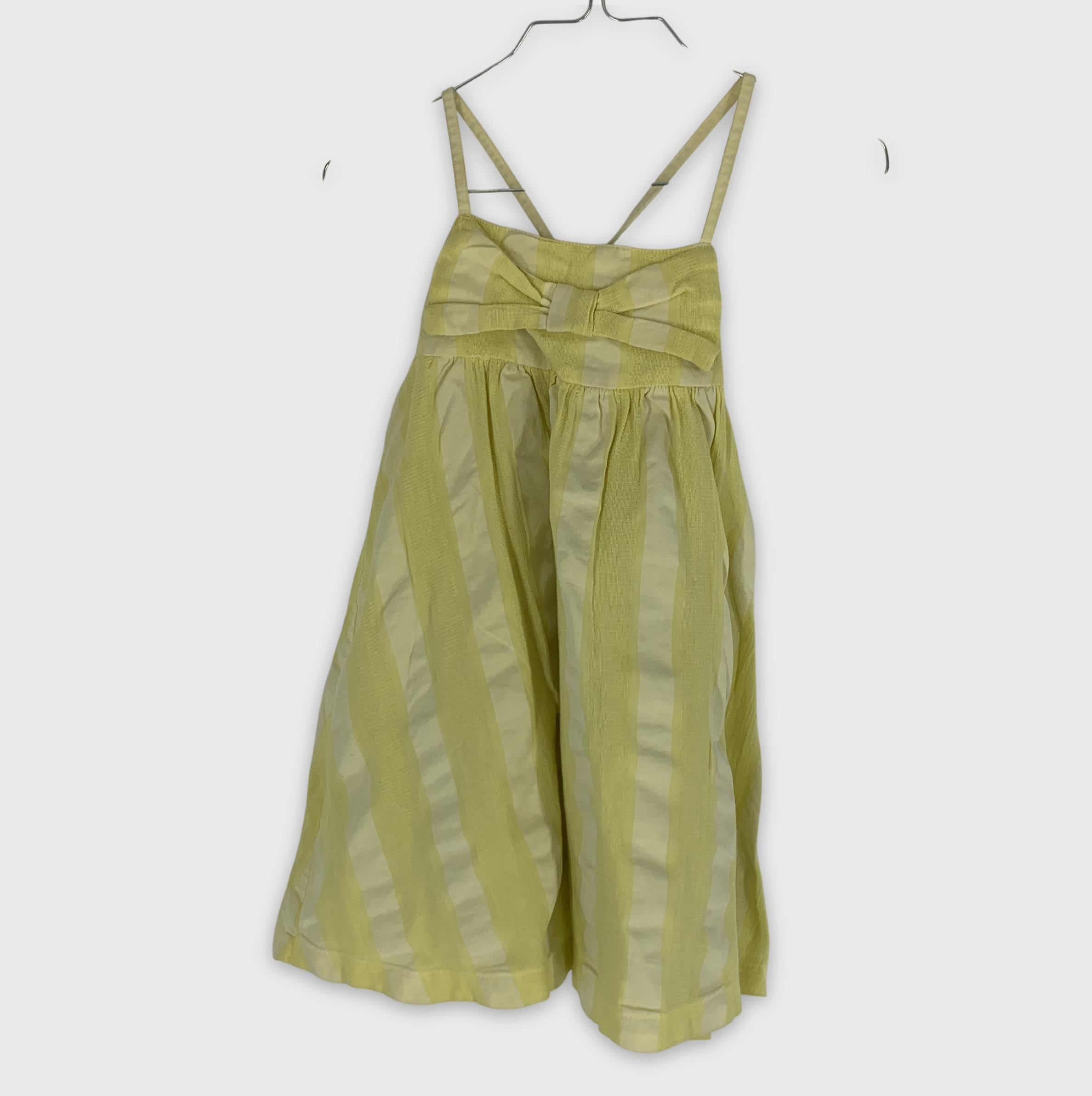 0-FILOU & FRIENDS Robe rayée jaune et blanche 💛