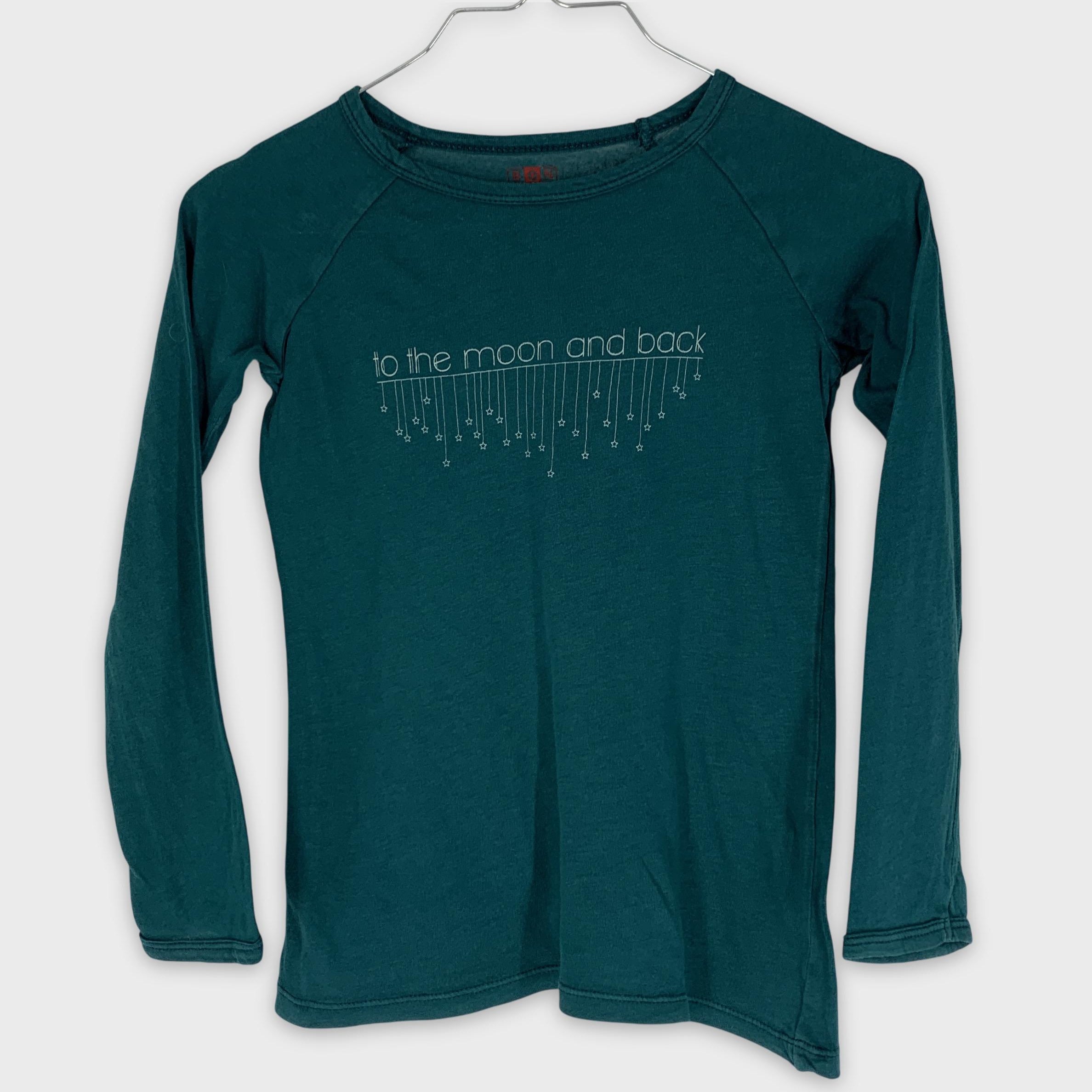 0-T-shirt manches longues BONTON, 6A, motif lune et étoiles 🌟