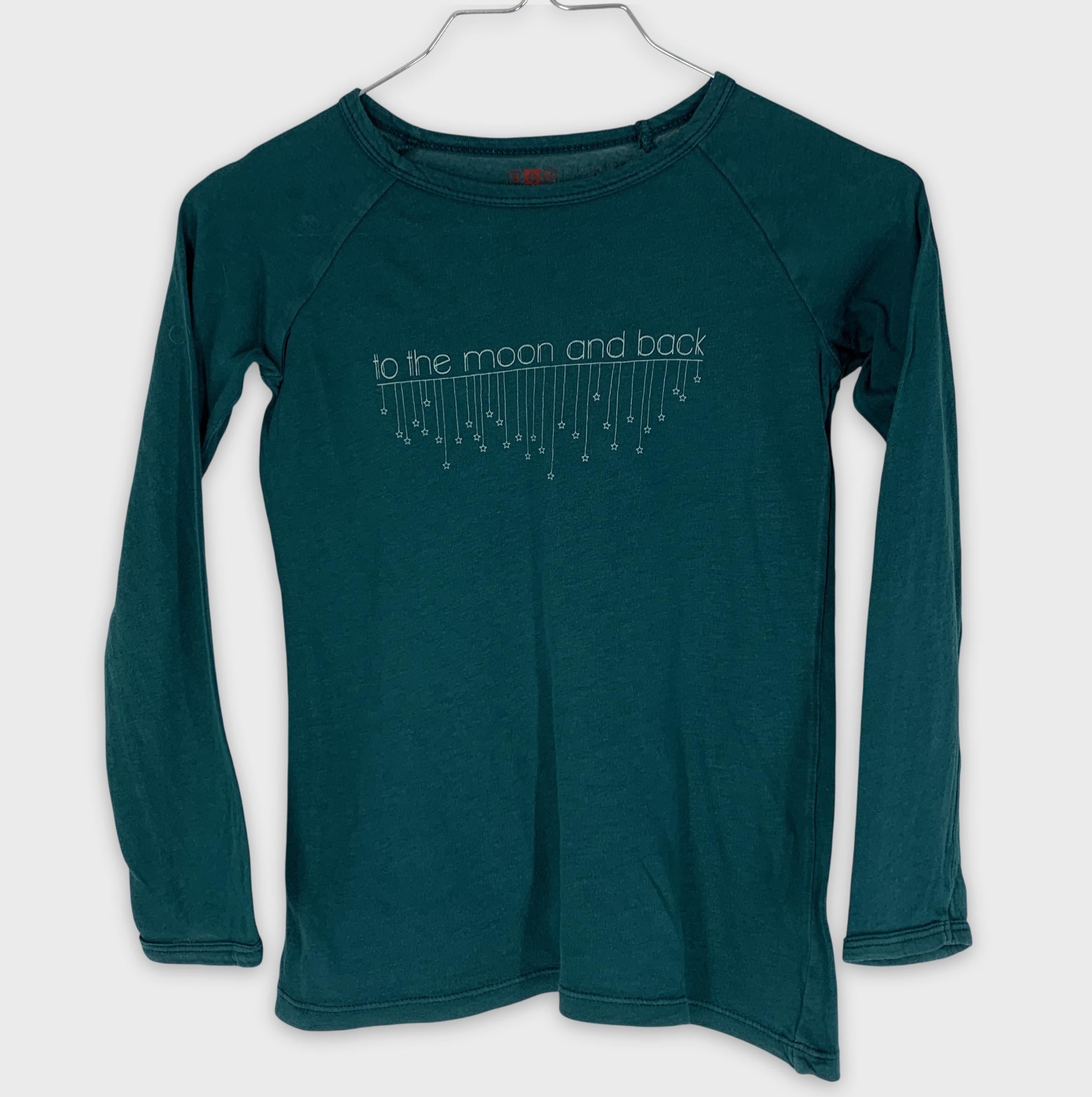 0-T-shirt manches longues BONTON, 6A, motif lune et étoiles 🌟