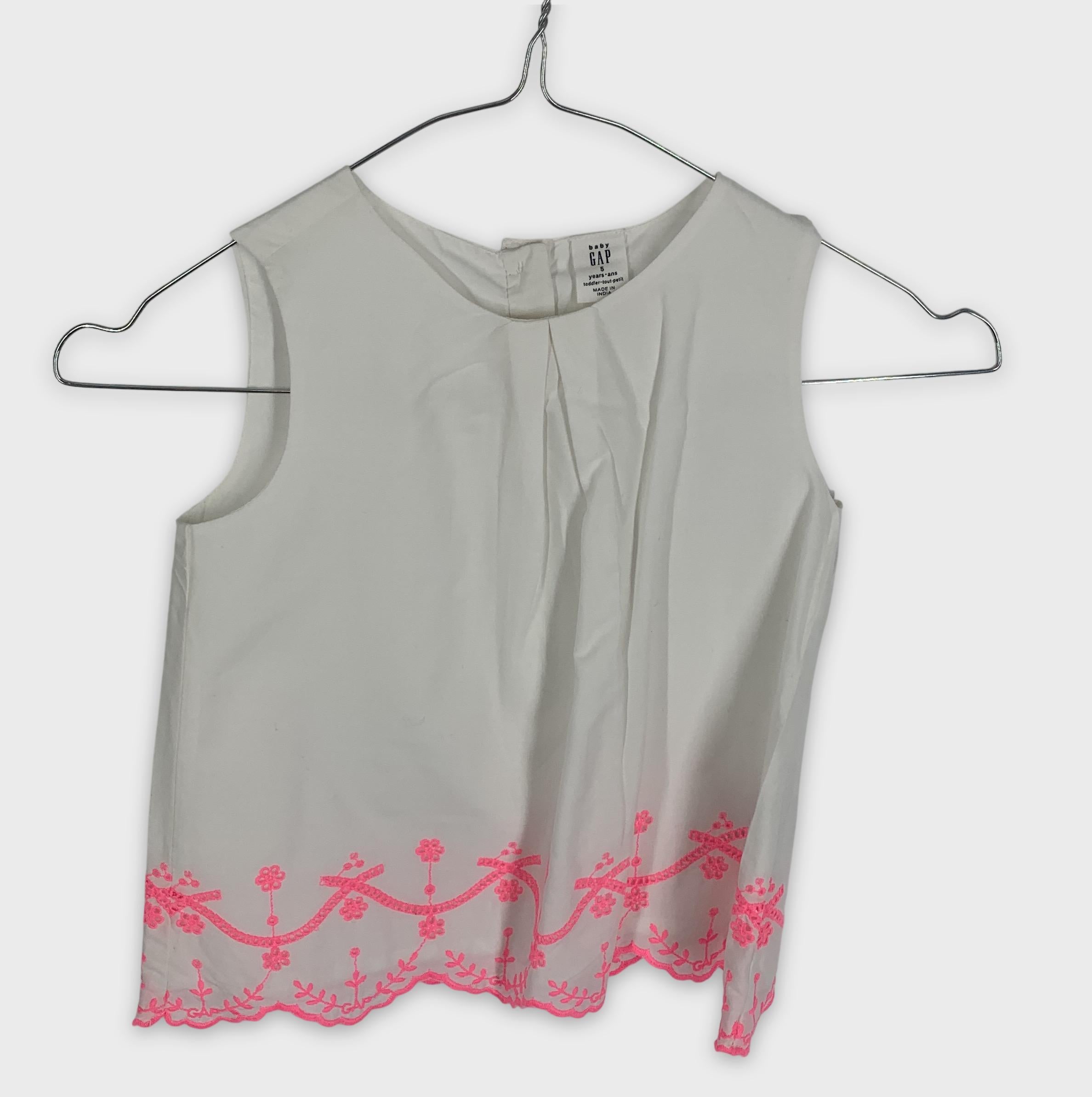 0-Tunique GAP 🌸, 5 ans, broderies roses