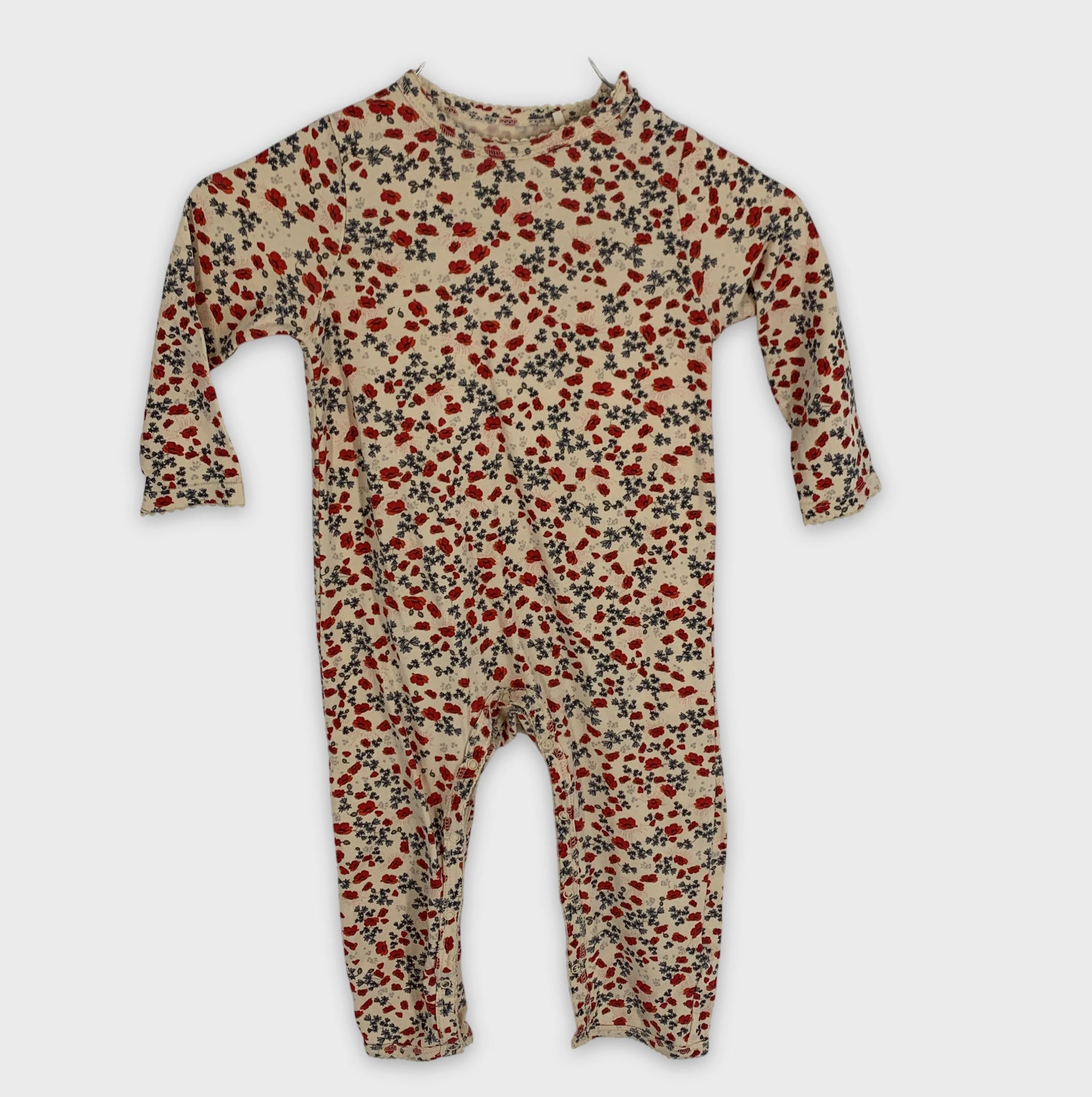 0-Combinaison Konges Sløjd, 9M, motif floral 🌸