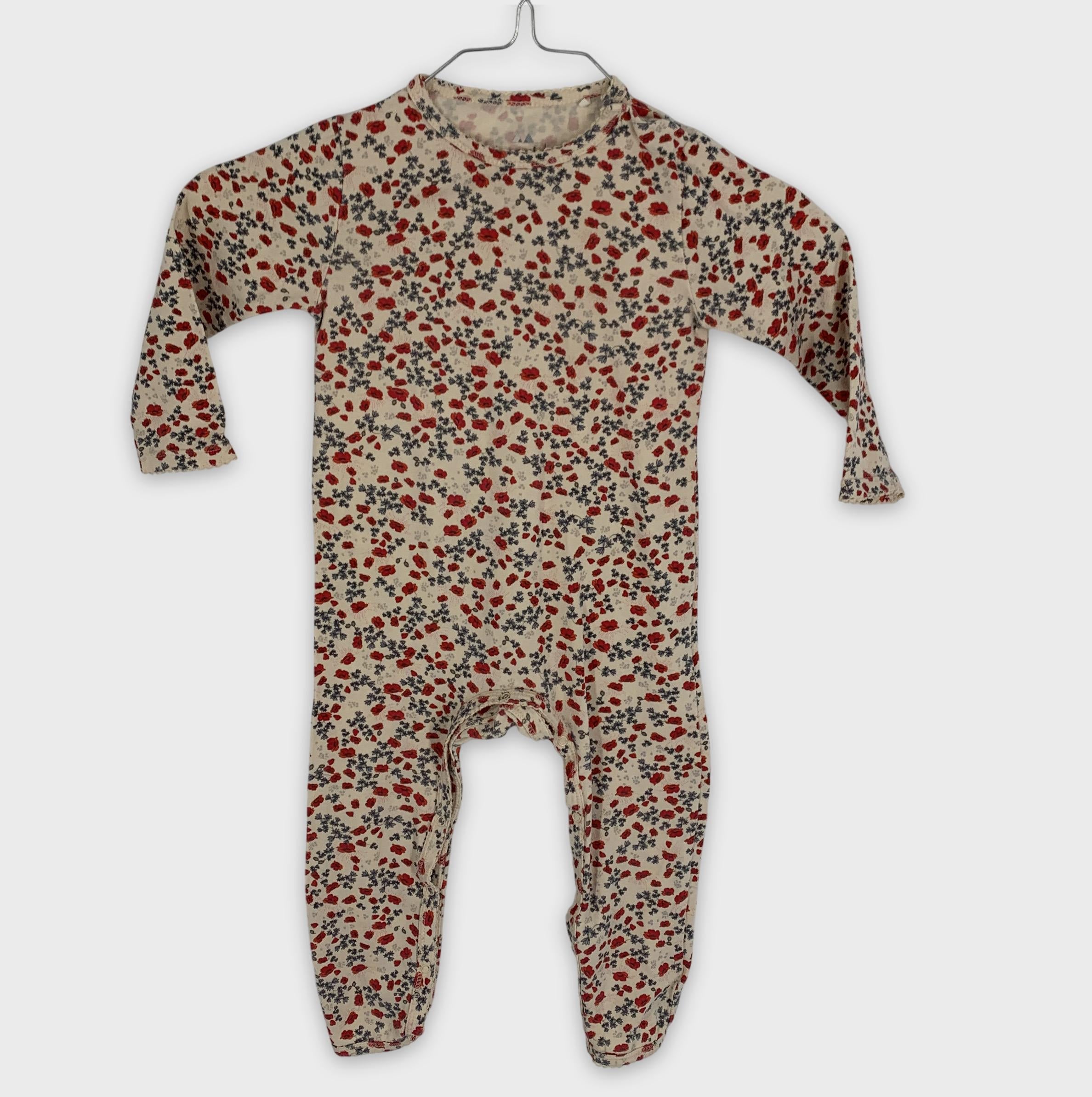 0-Combinaison Konges Sløjd, 12M, motif floral 🌸