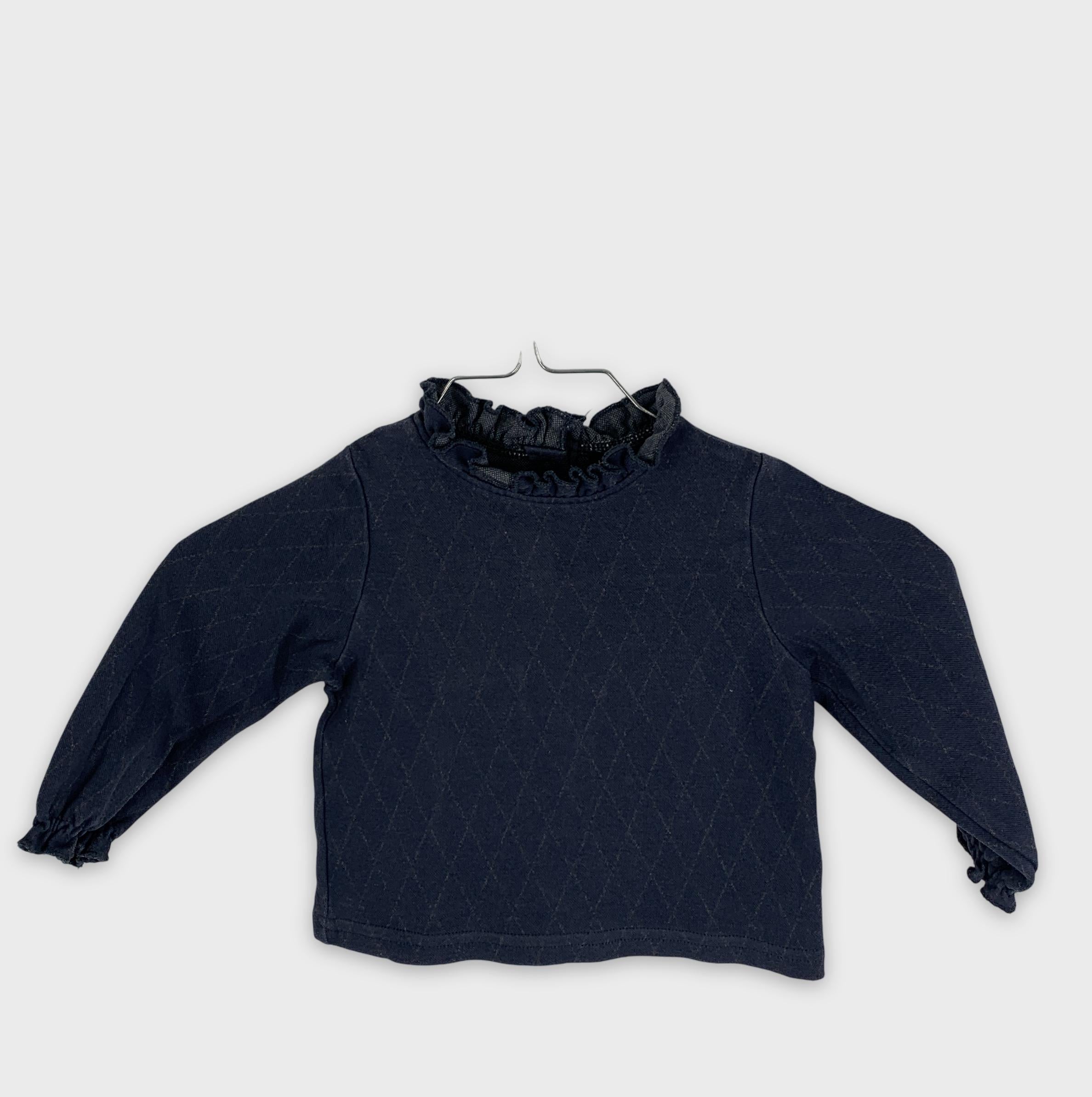 0-HOUSE OF JAMIE, Pull matelassé à col volanté 👧