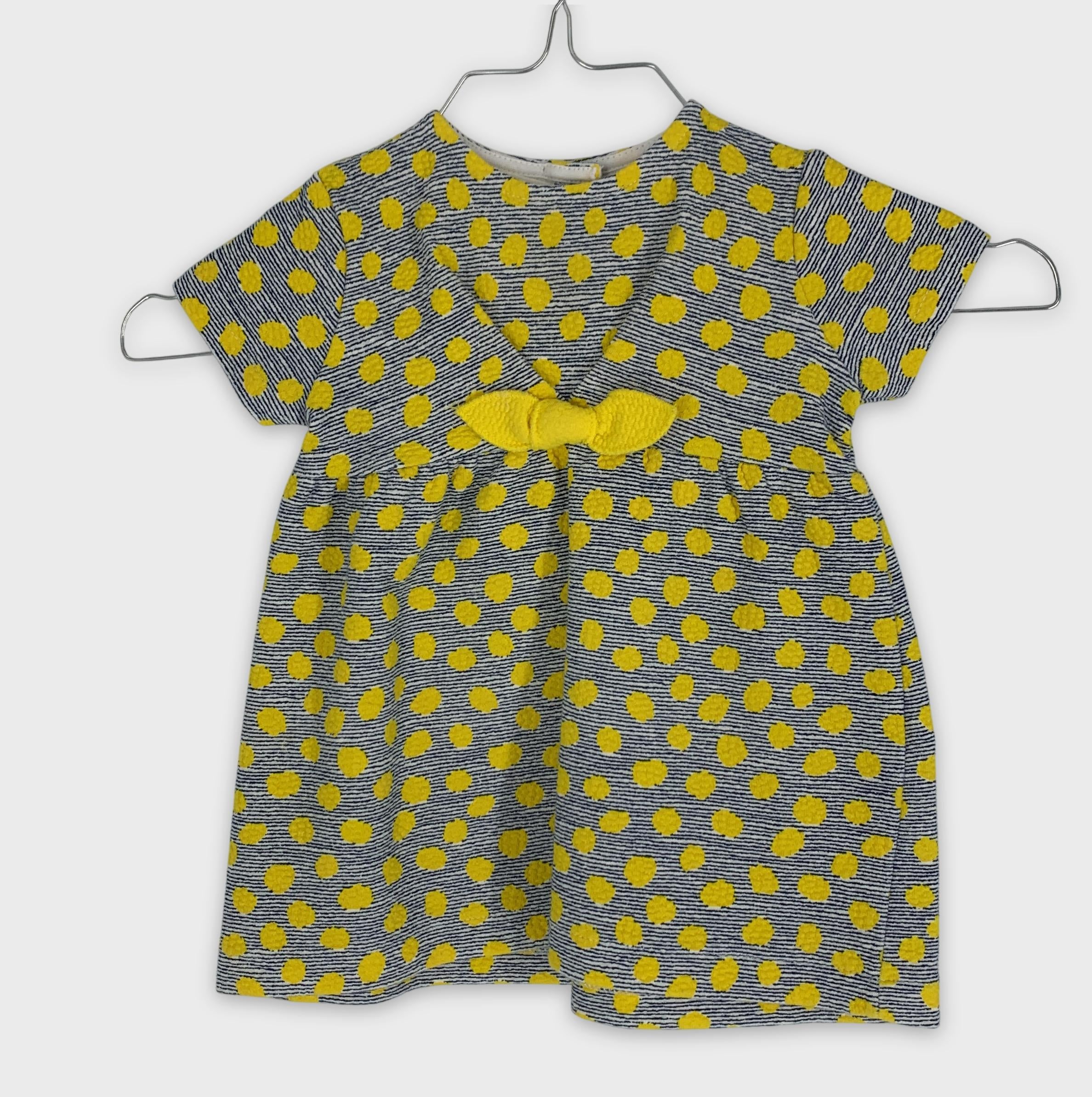 0-Robe Zara Kids à pois rayée avec noeud 🎀