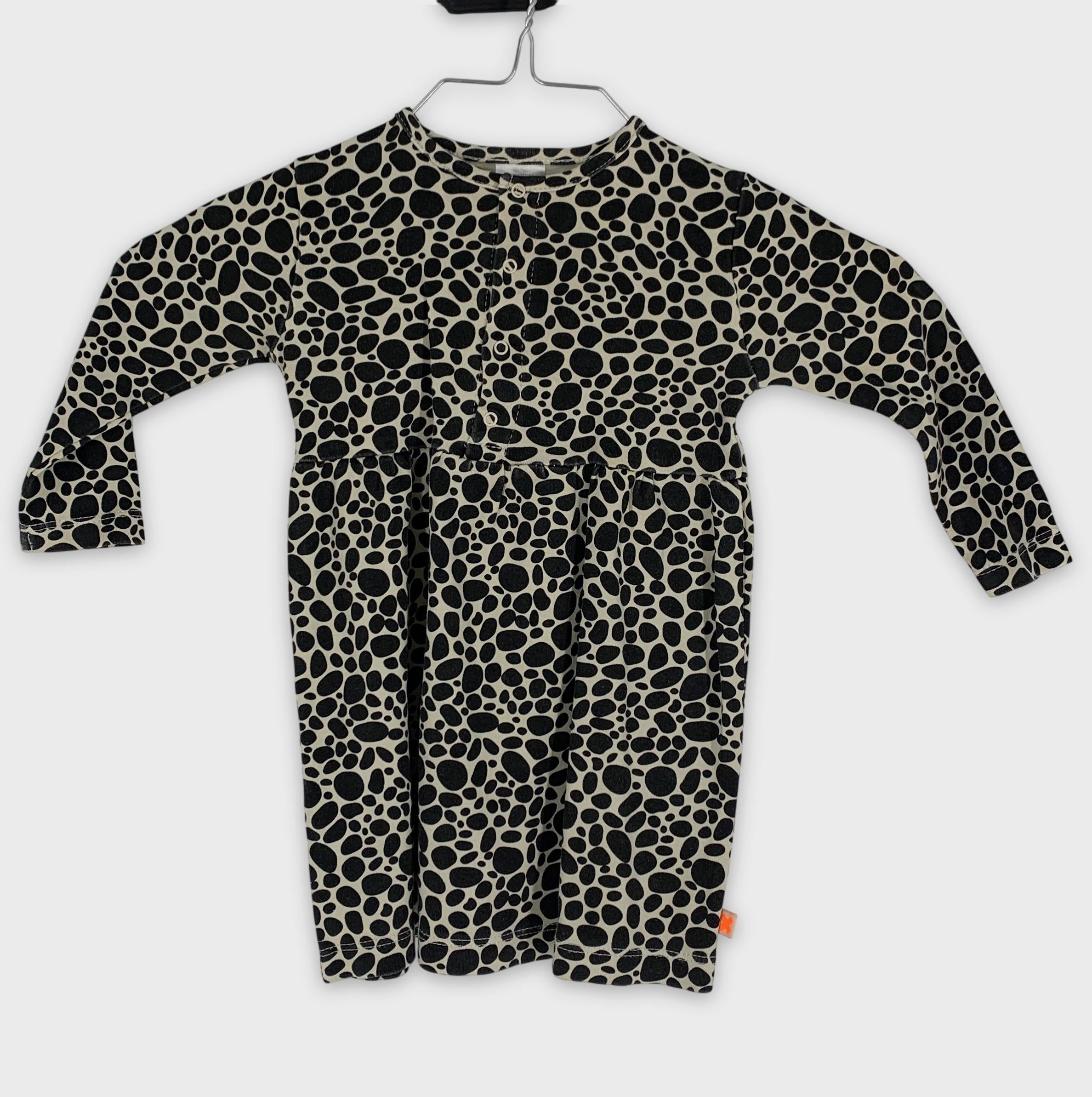 0-Robe Tinycottons à pois noirs et blancs ⚪⚫