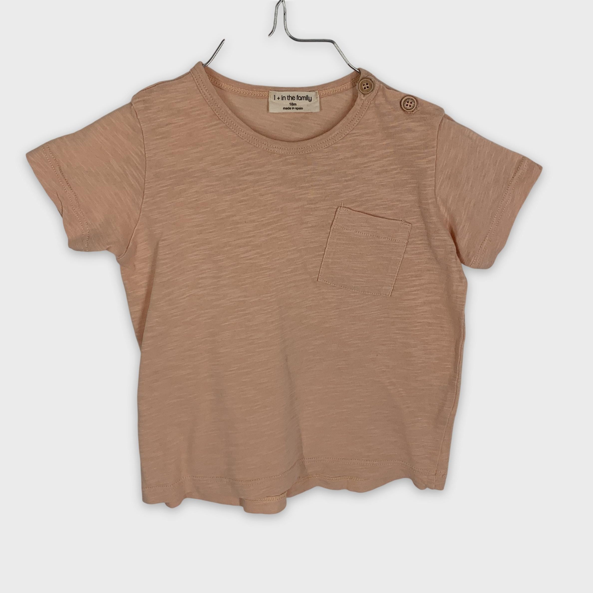 0-T-shirt 1+ in the family, 18 mois