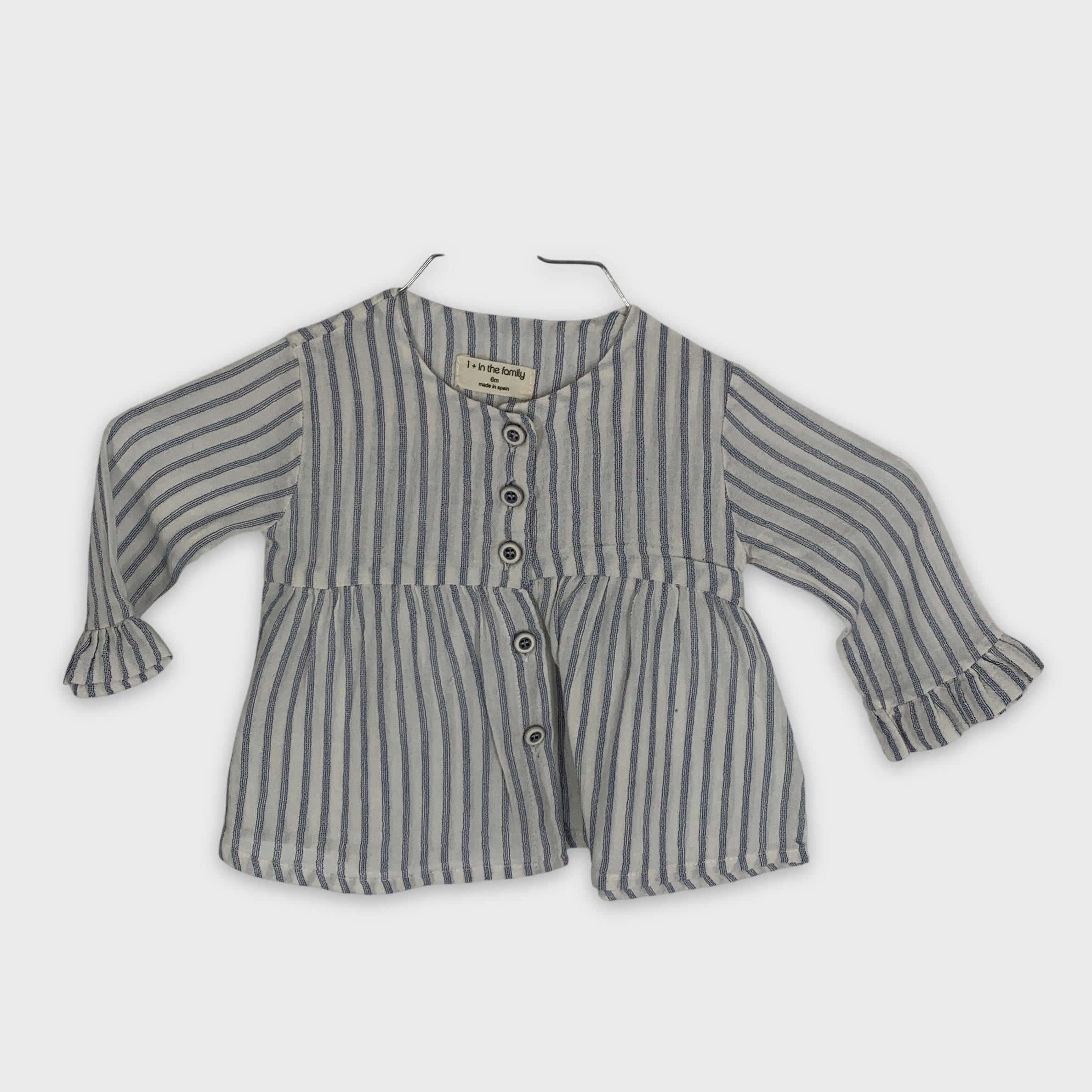 0-Chemise rayée 1+ in the family, 6 mois