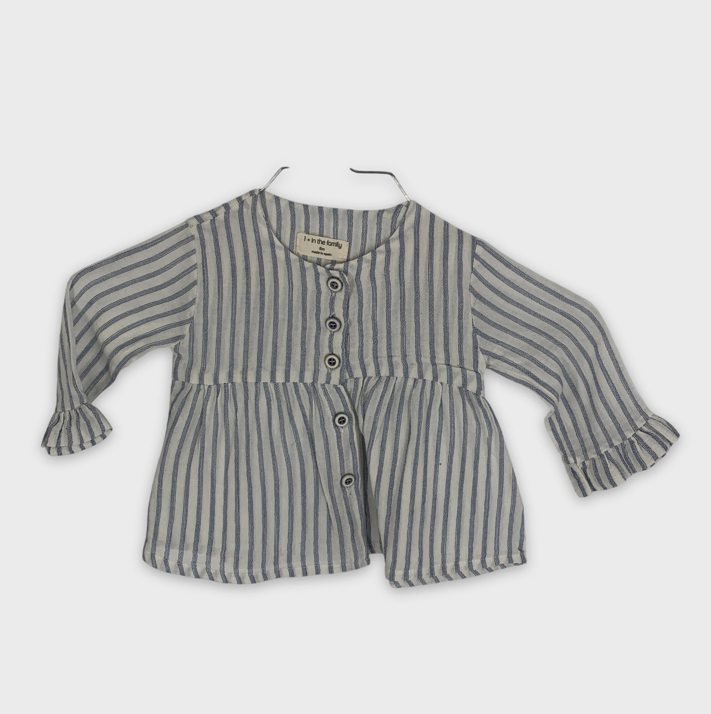 0-Chemise rayée 1+ in the family, 6 mois