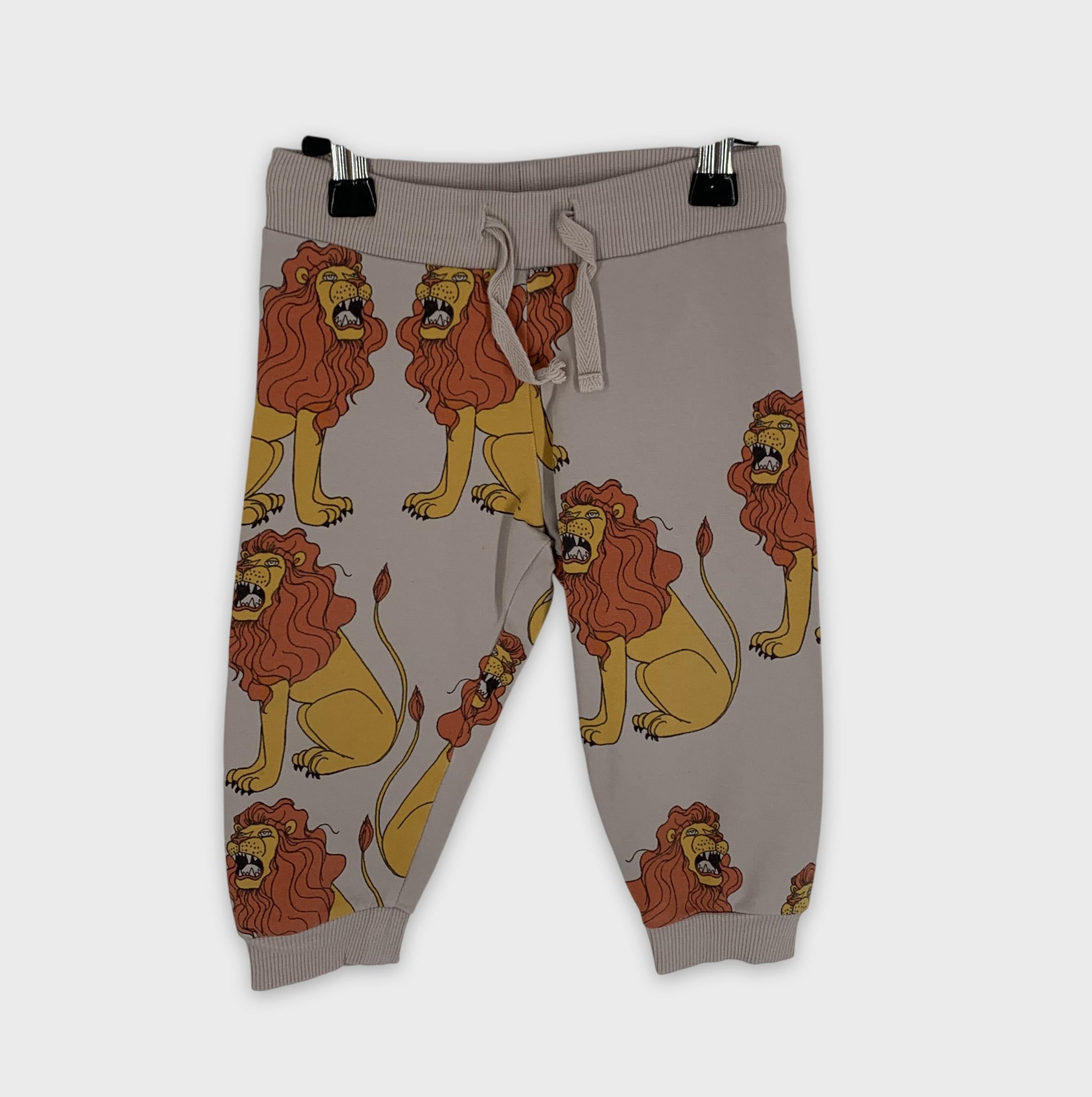 0-Pantalon Mini Rodini Organic motif lions 🦁