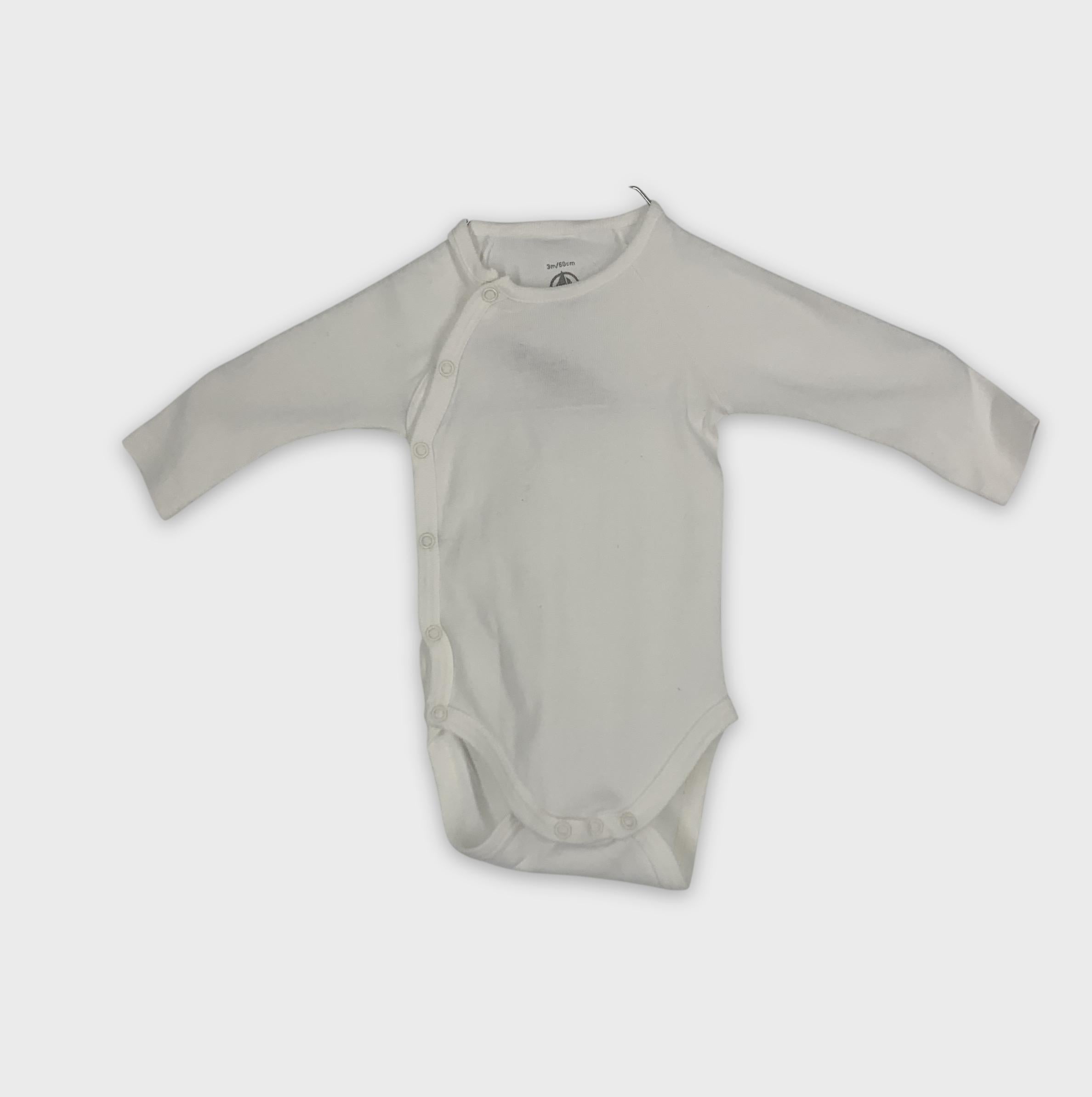 0-Petit Bateau - Body manches longues - 3m/60cm