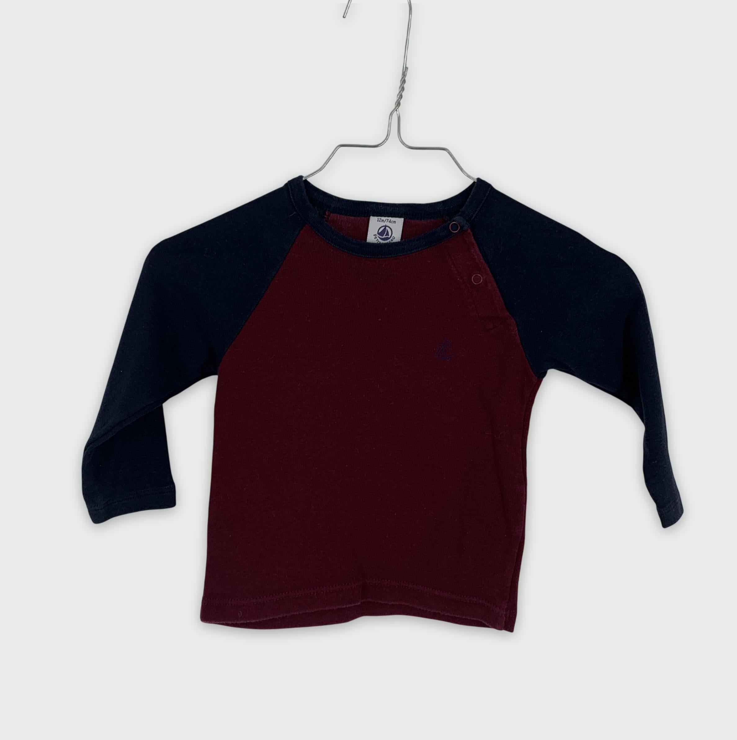 0-Petit Bateau - T-shirt manches longues - 12m/74cm