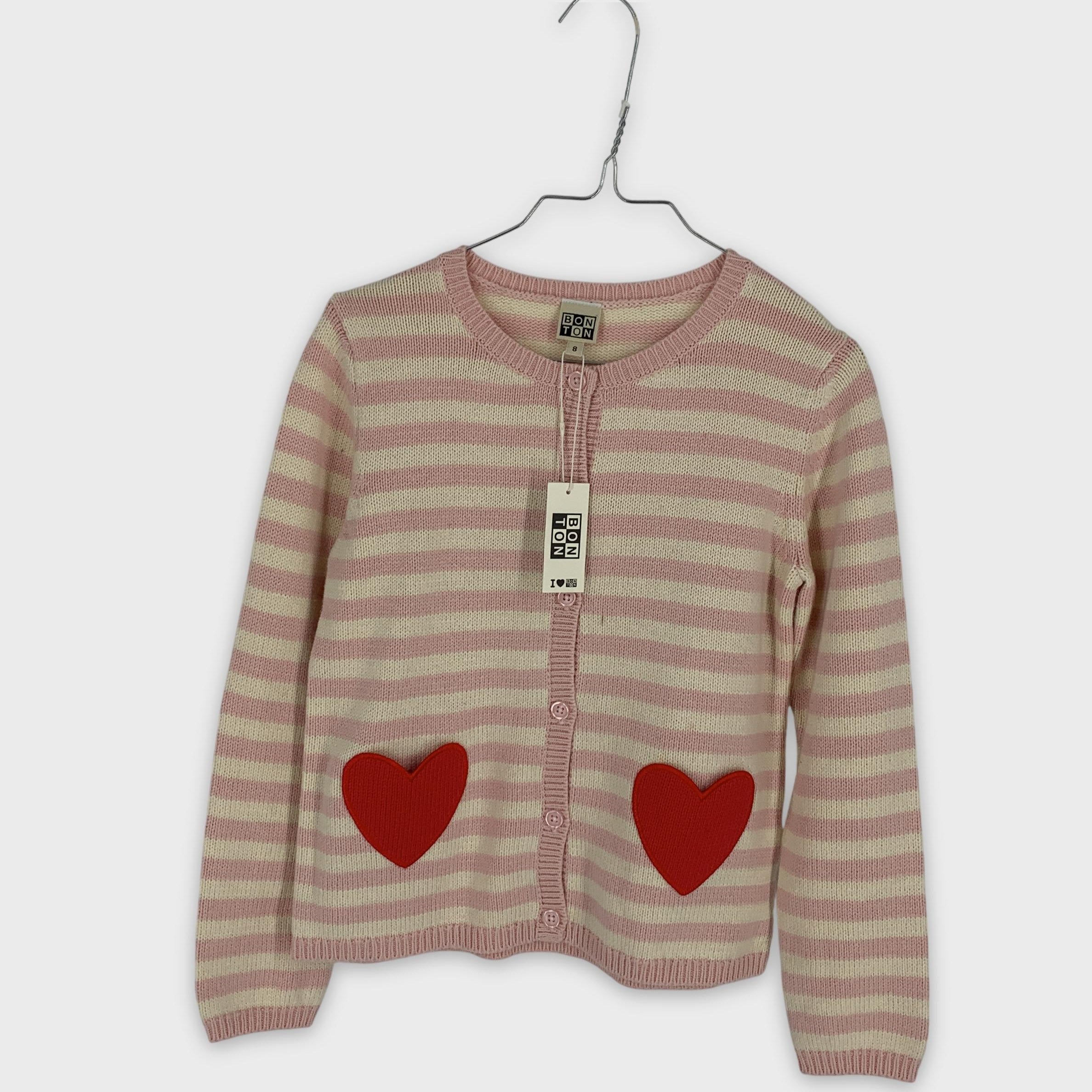 0-Bon Ton - Gilet rayé - 8 ans