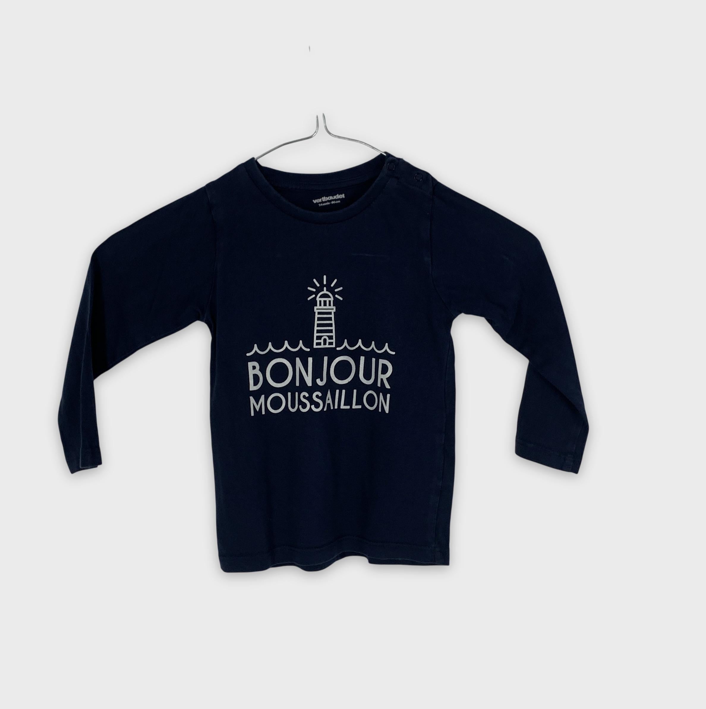 0-Vertbaudet - T-shirt manches longues - 24 mois