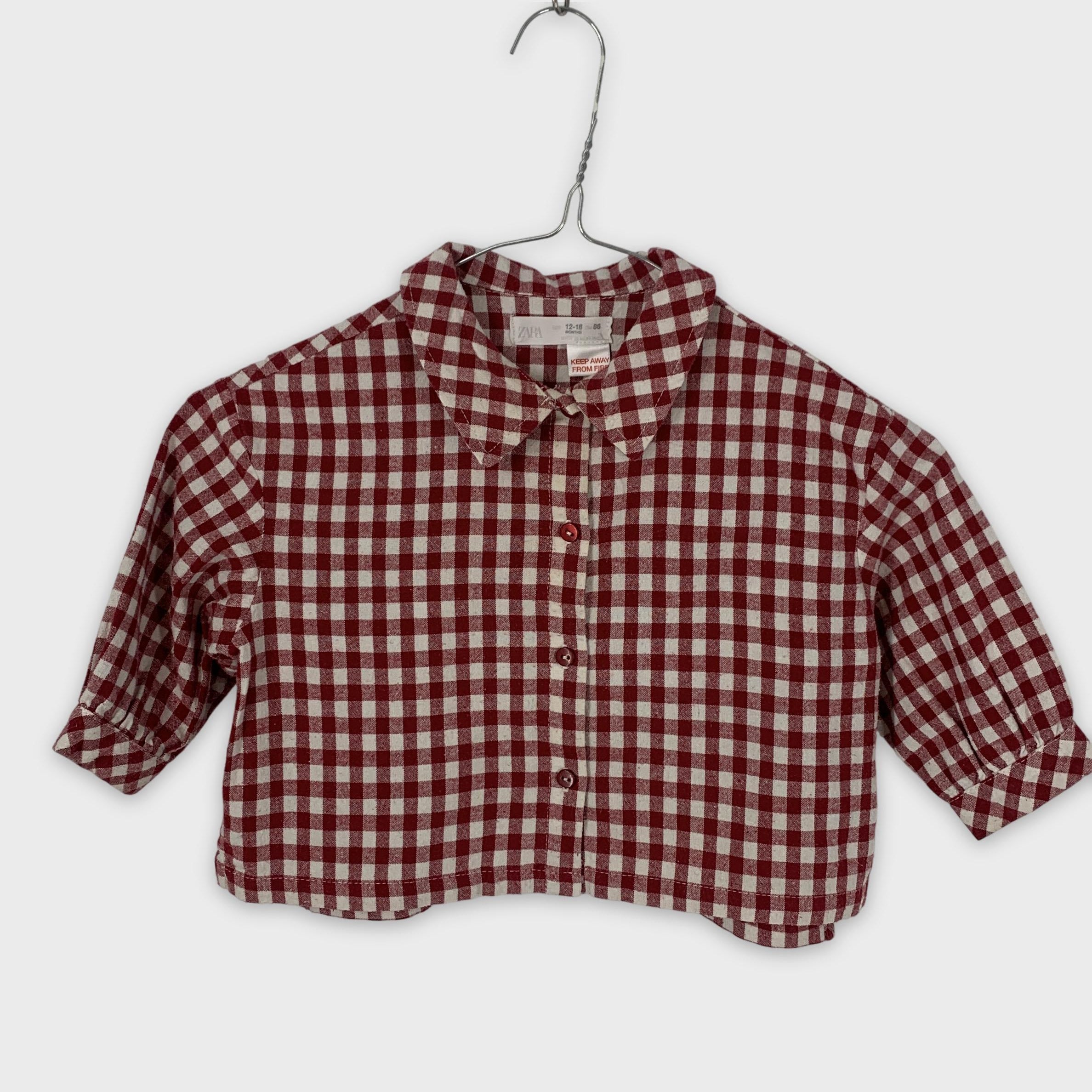 0-Zara - Chemise à carreaux - 12-18 mois