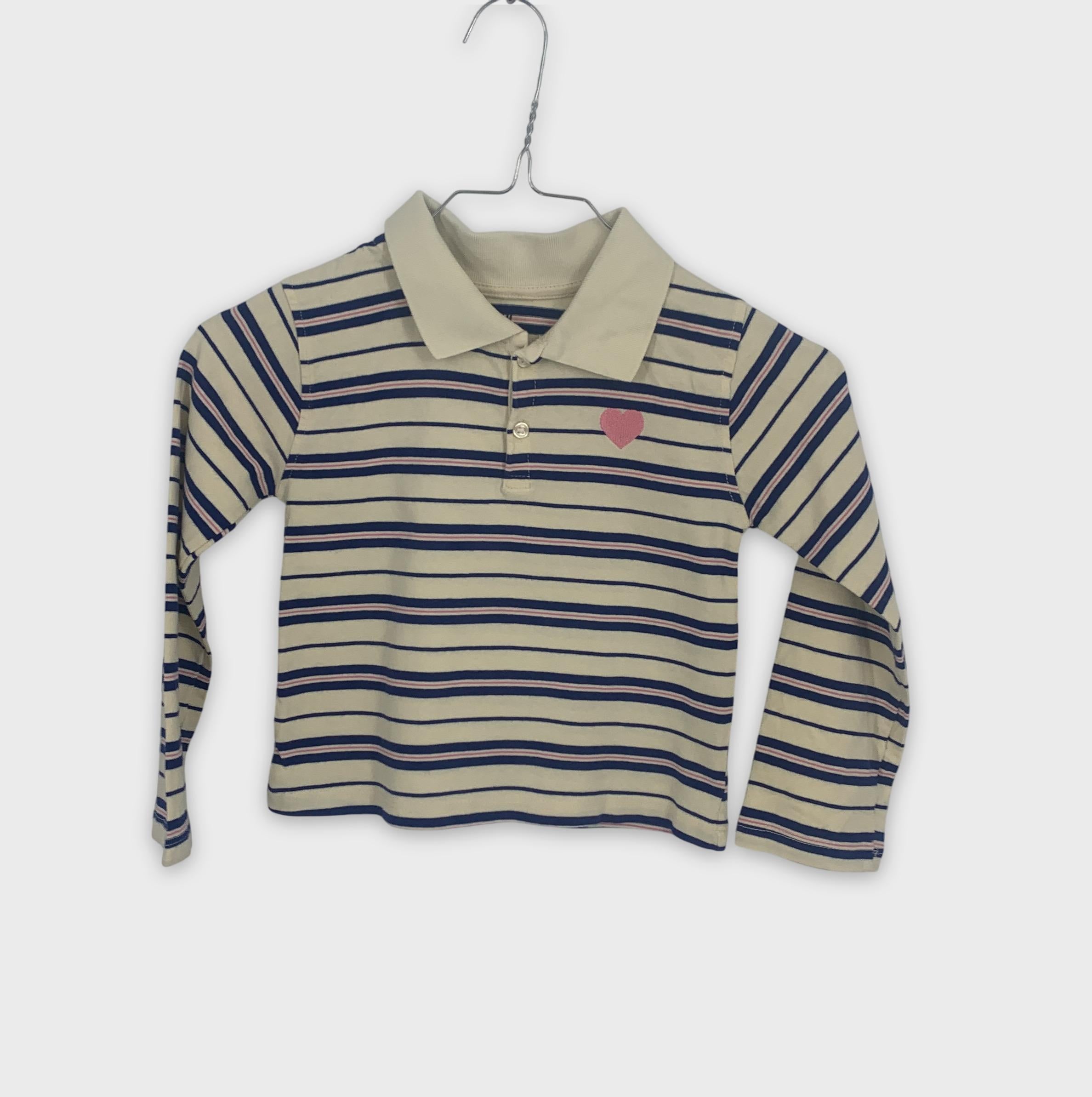 0-H&M - Polo rayé manches longues - 110/116