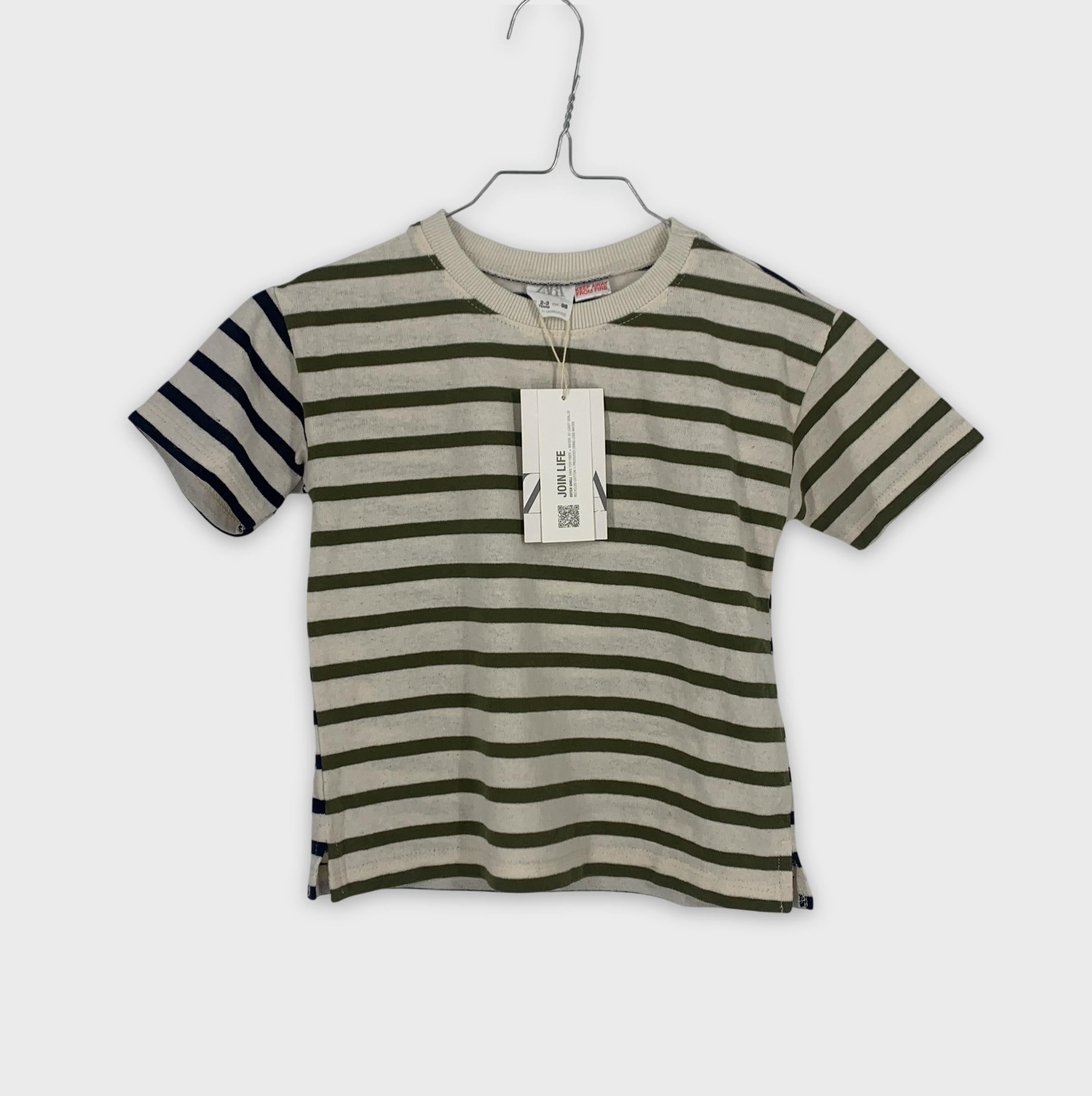 0-Zara - T-shirt rayé - 2-3 ans