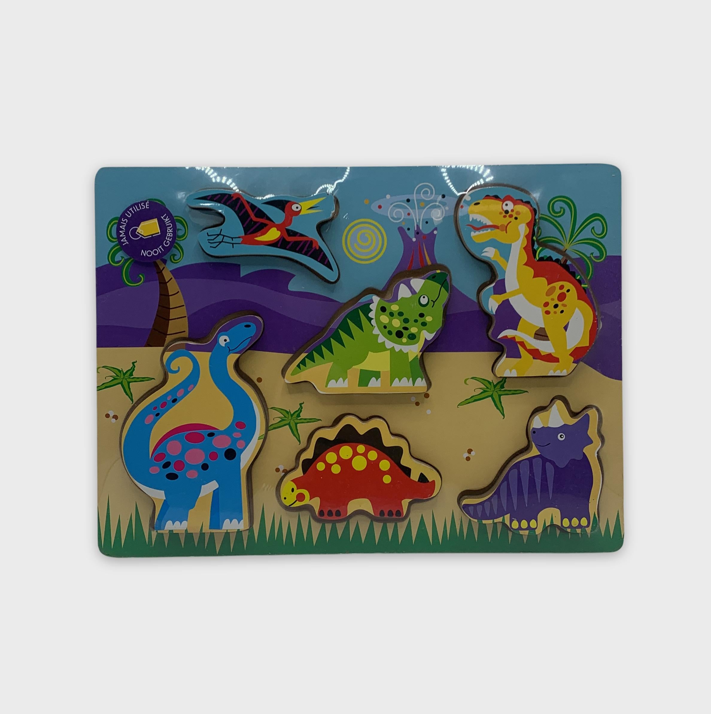 0-Puzzle - Bois - Dinosaures