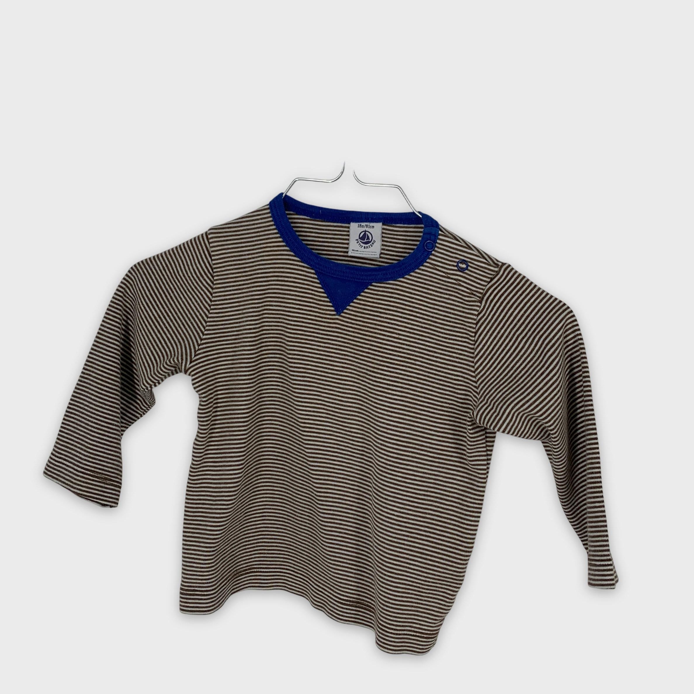 0-Petit Bateau - T-shirt manches longues - 18m/81cm