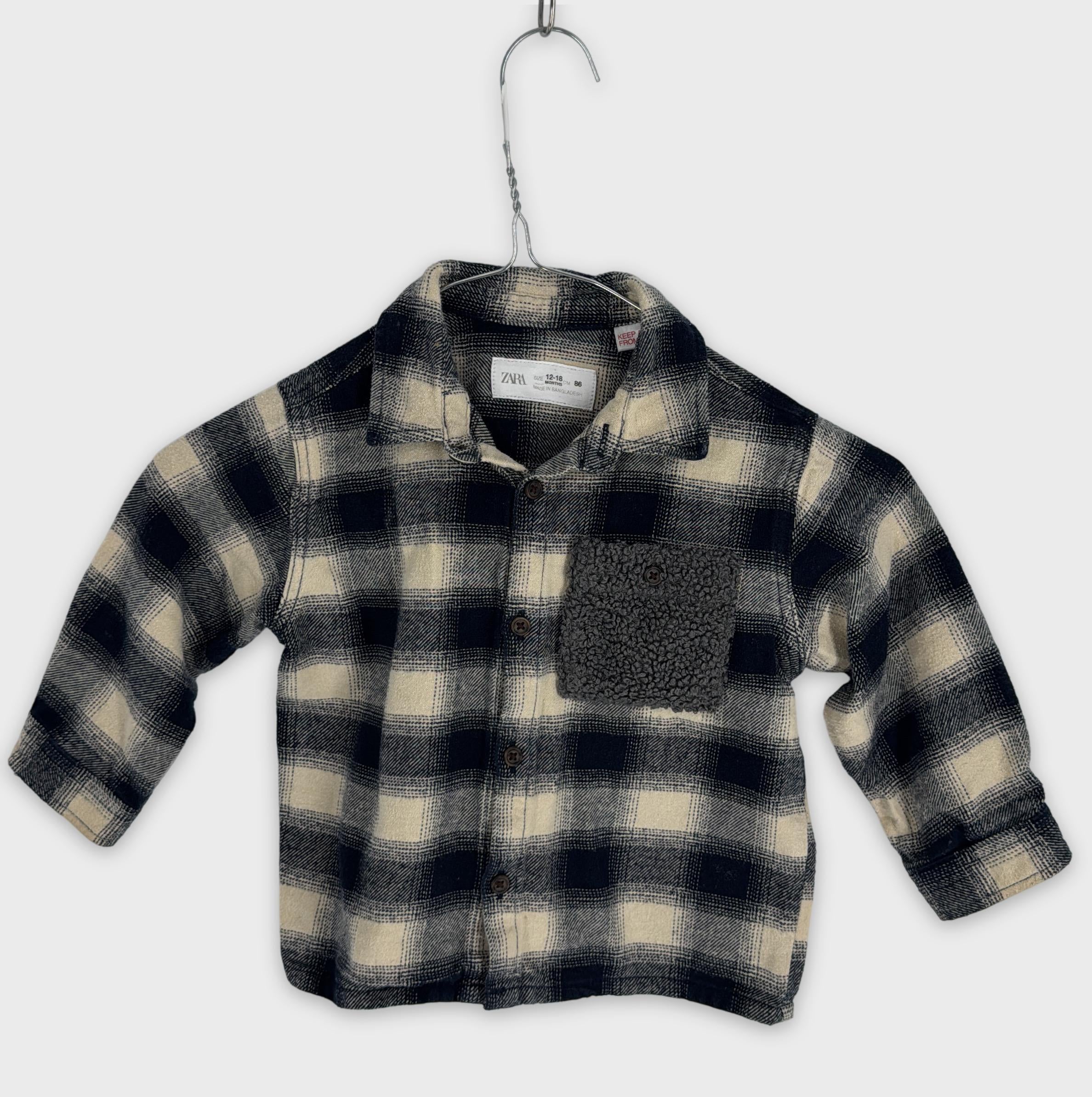 0-Zara - Chemise à carreaux - 12-18 mois
