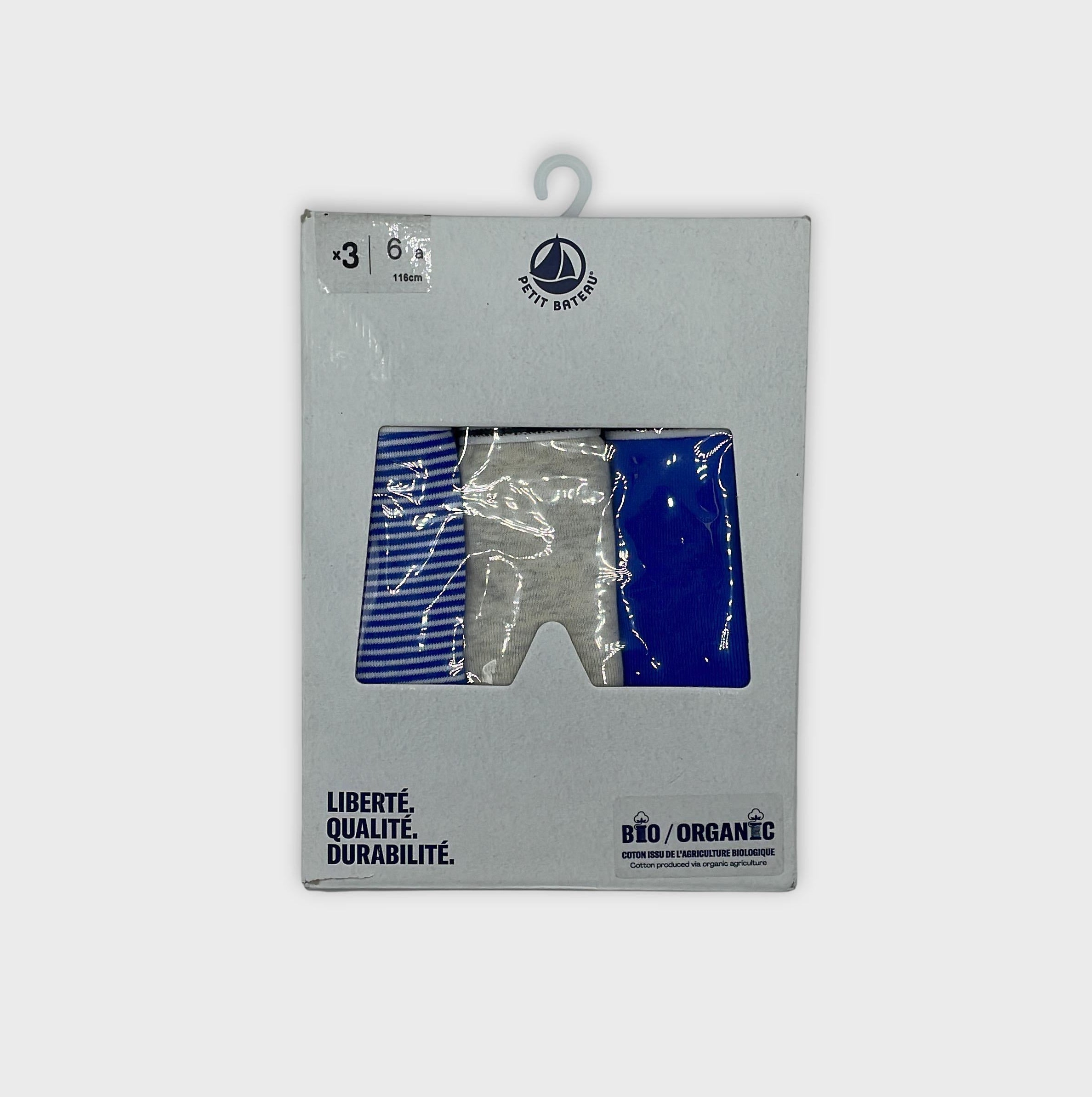 0-Petit Bateau - Lot de 3 slips - 6 ans