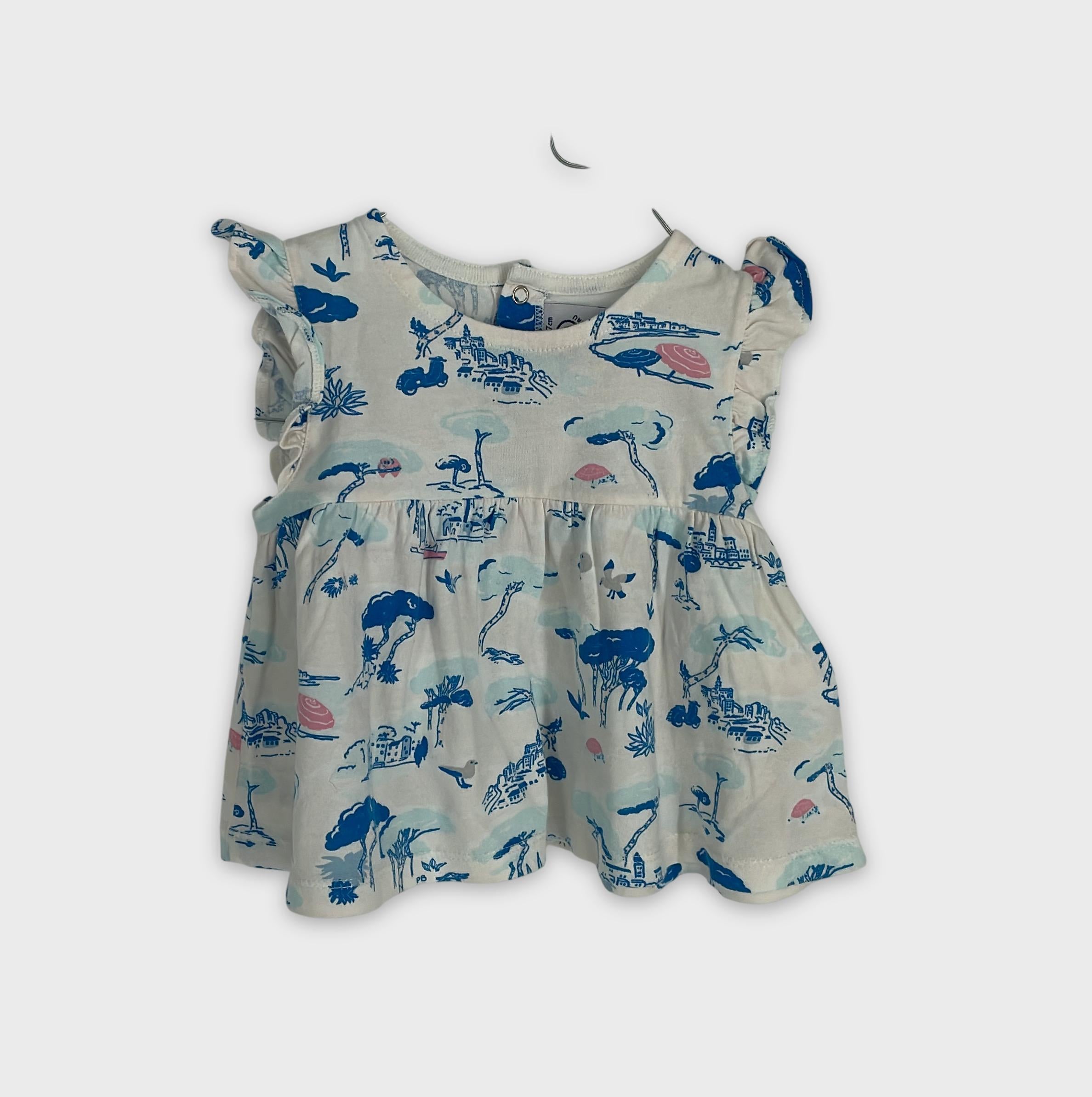 0-Petit Bateau - Robe - 6 mois