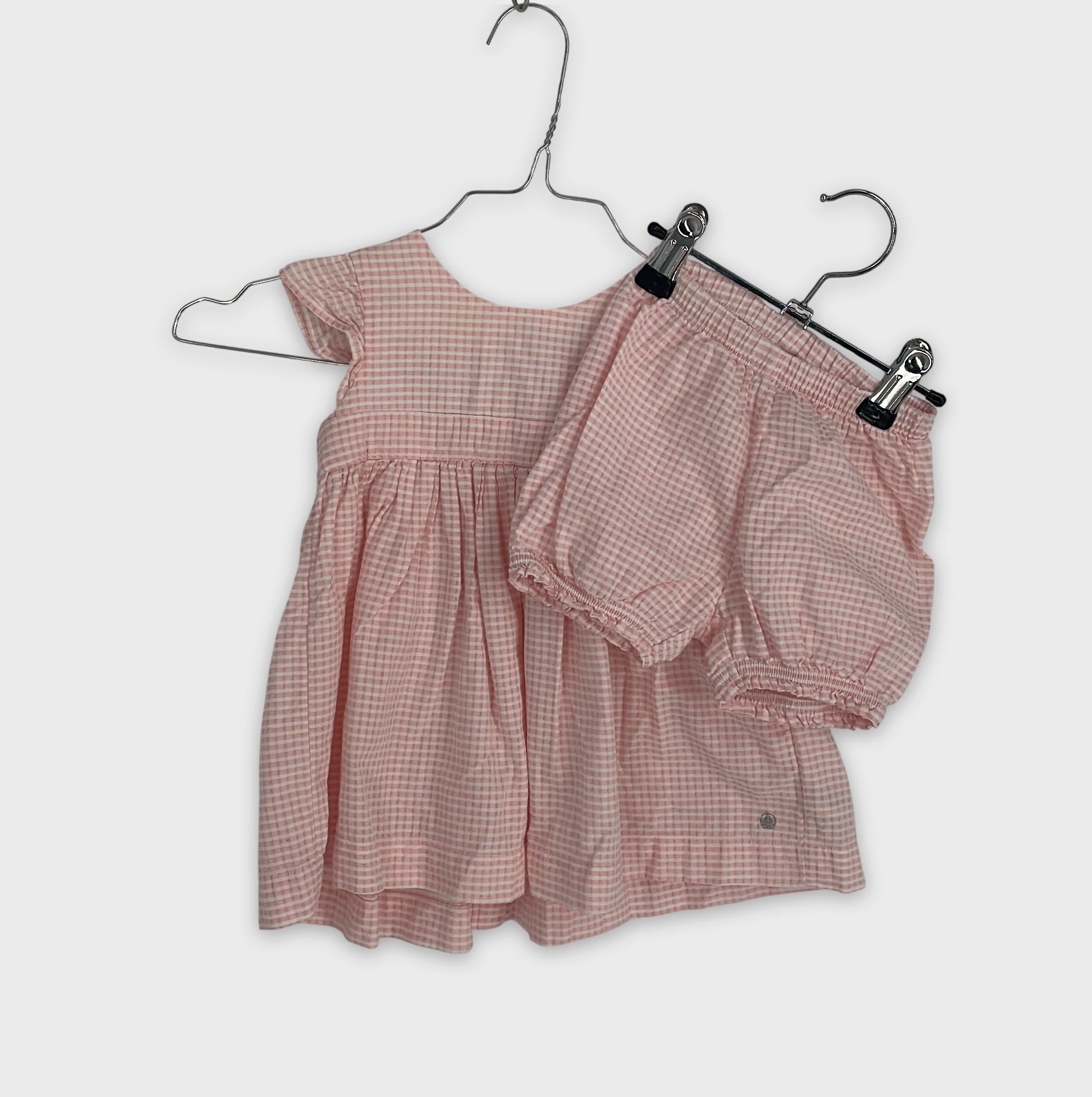 0-Petit Bateau - Ensemble robe et bloomer - 12m
