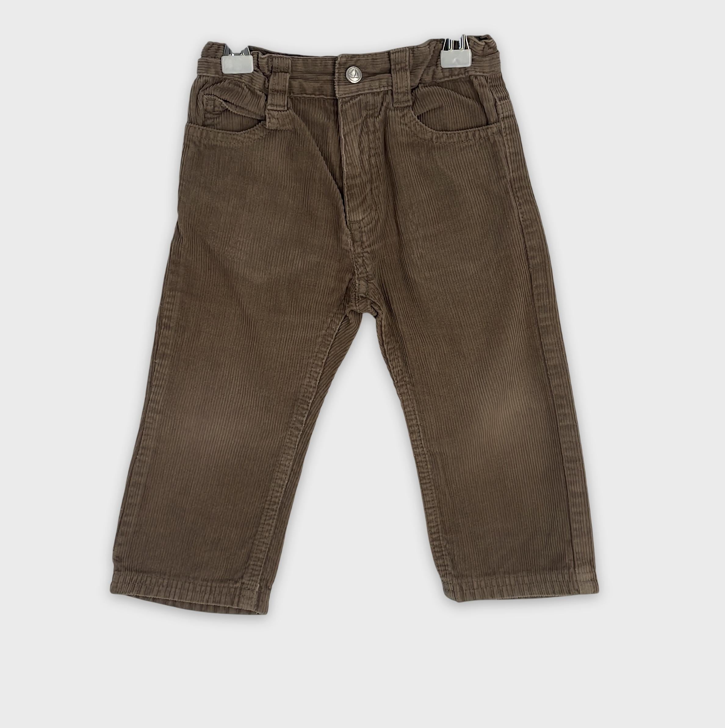 0-Petit Bateau - Pantalon Velours Côtelé - 18m/81cm