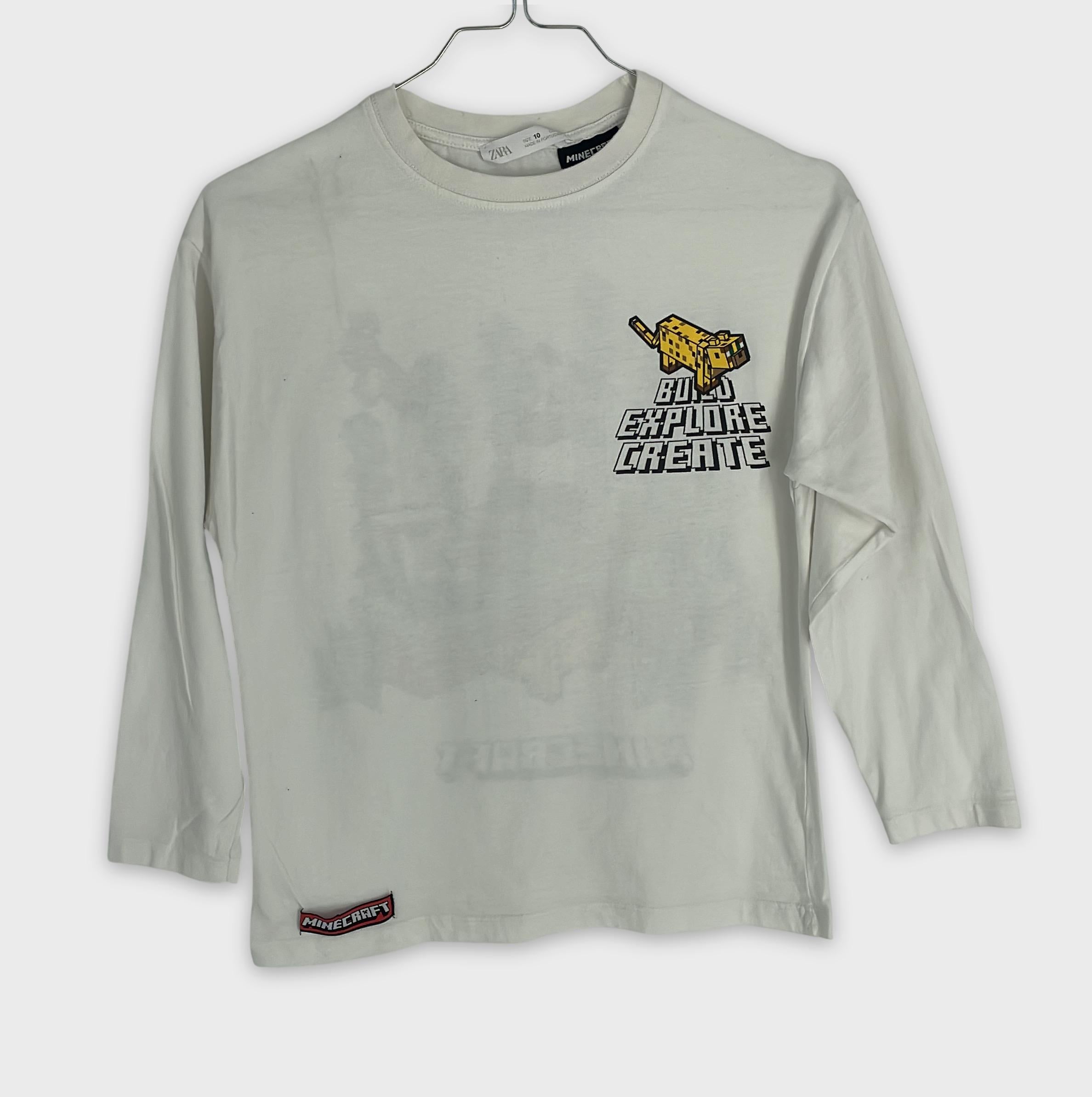 0-Zara - T-shirt manches longues Minecraft - 10 ans