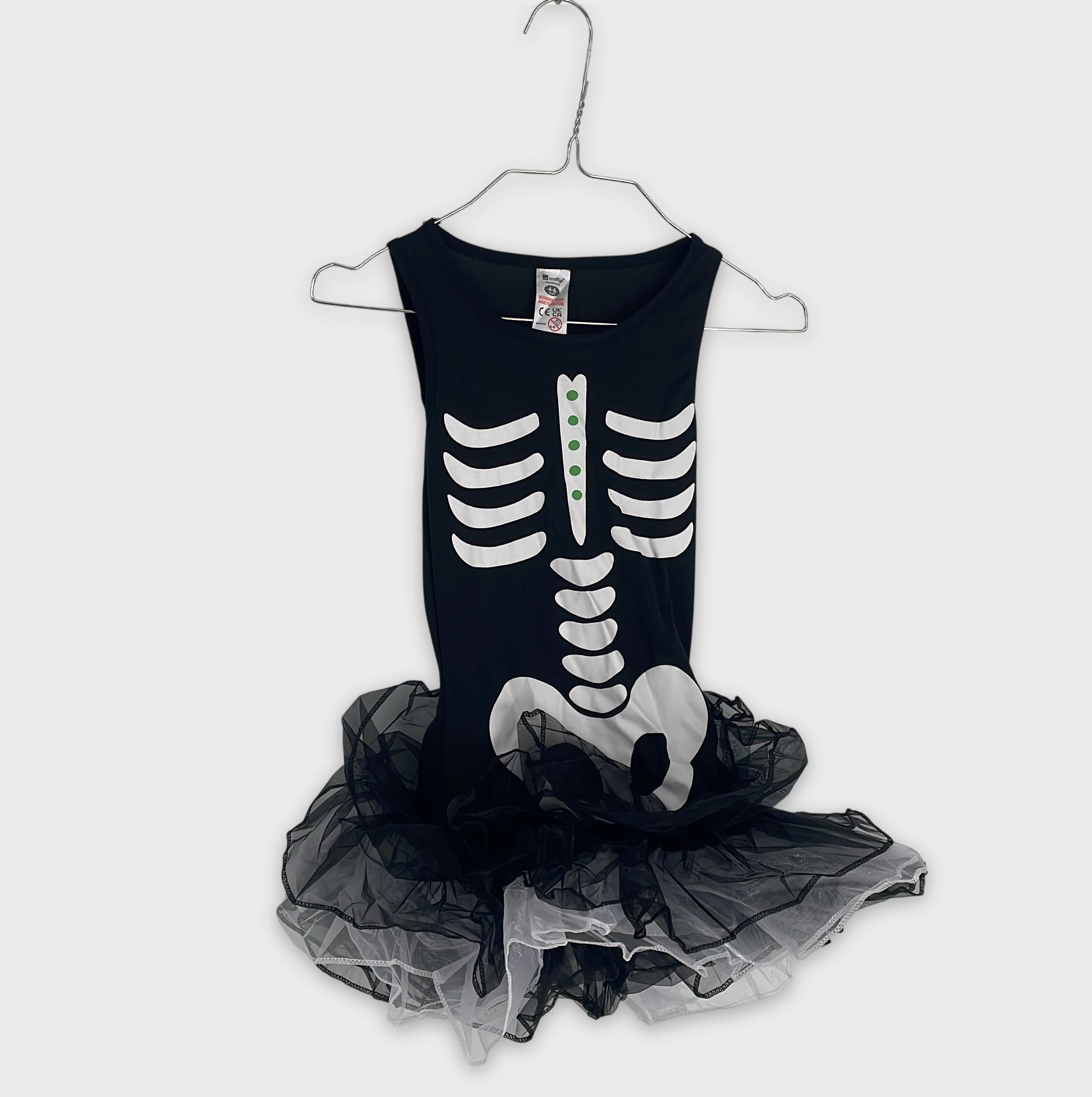 0-Smiffys - Robe Squelette - 4-6 ans