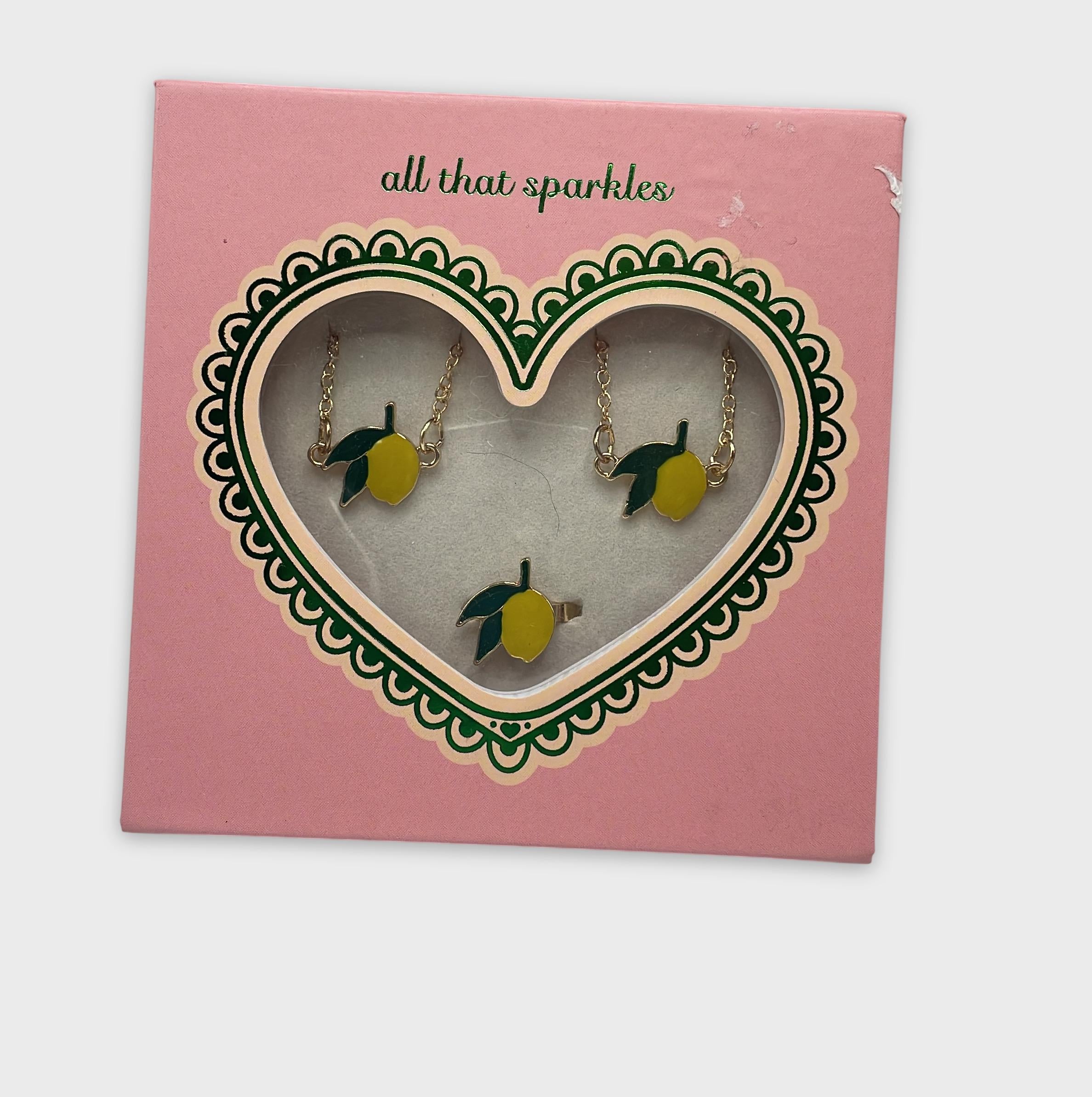 0-All that sparkles - Set Collier et Boucles d'oreilles - Taille Unique