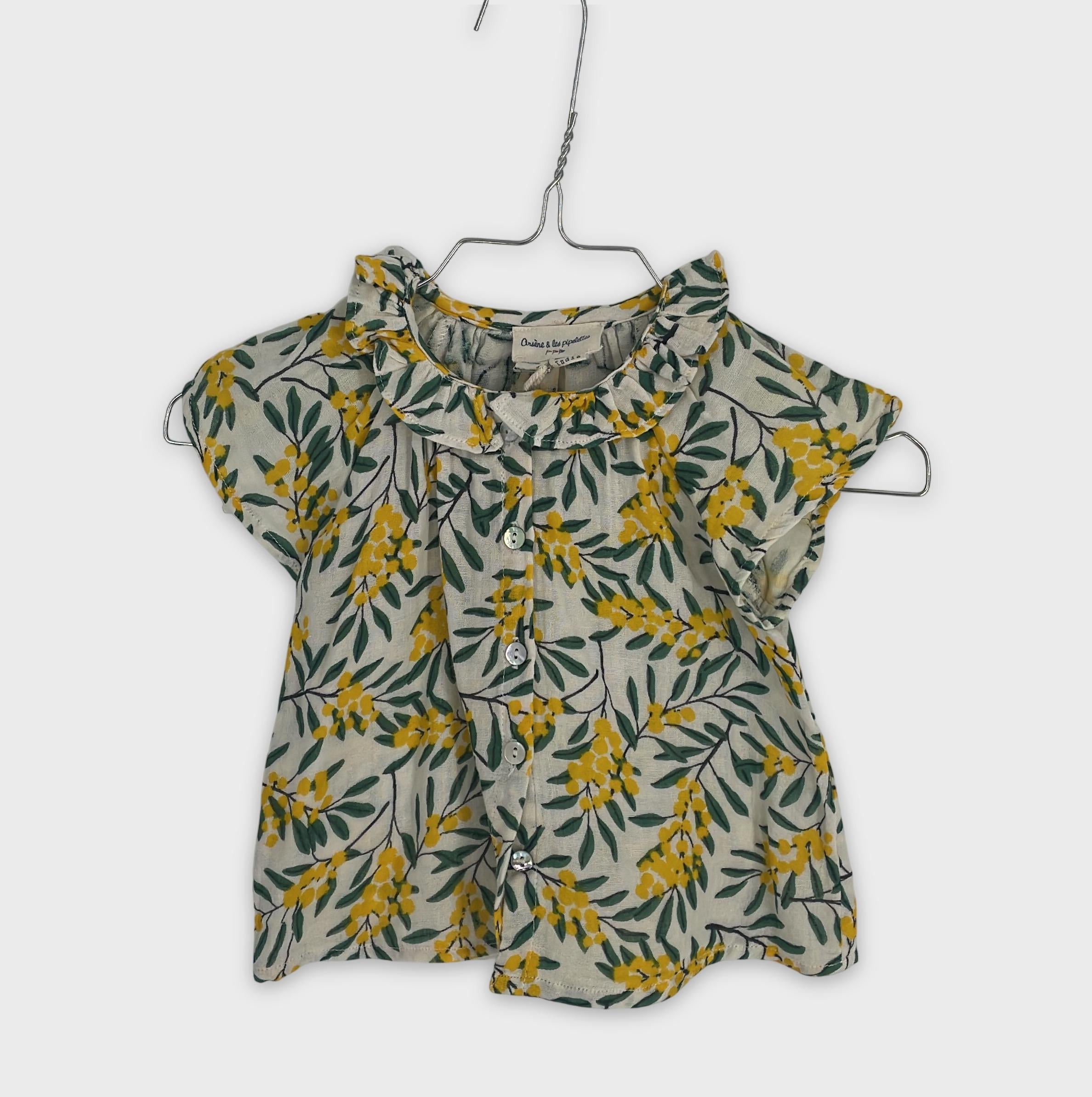0-Ansère & les Pipelettes - Blouse à motifs fleuris - 18 mois