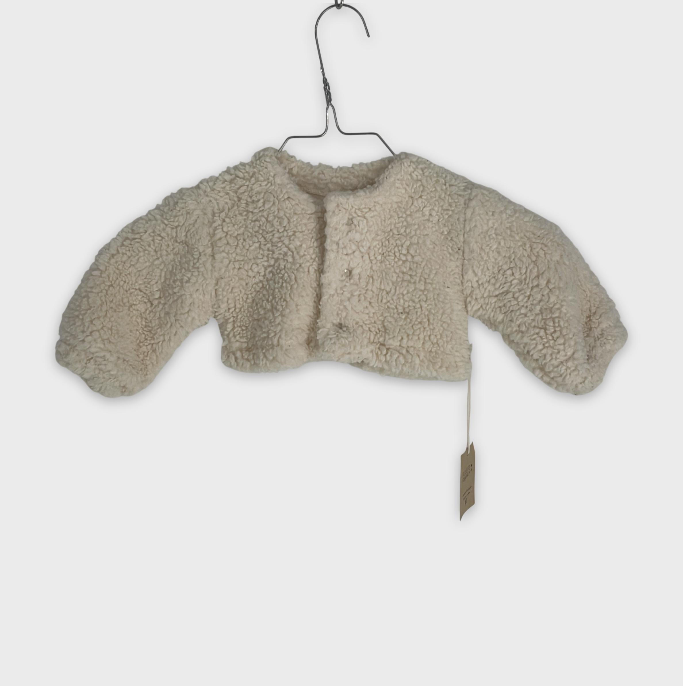 0-POUDRE Organic - Gilet Bébé Effet Mouton - 6 Mois