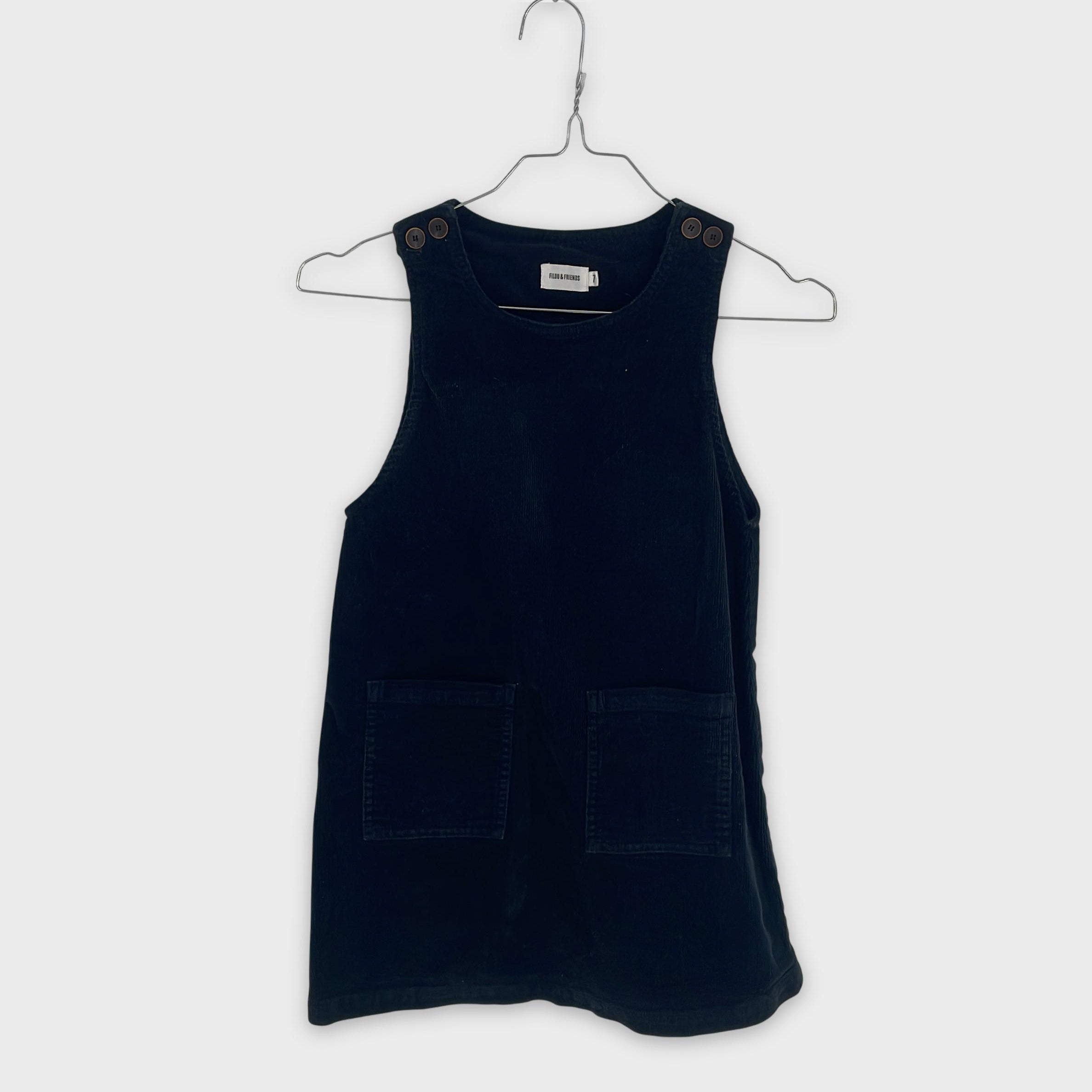 0-FILOU & FRIENDS - Robe Salopette en Coton Côtelé - Taille 7