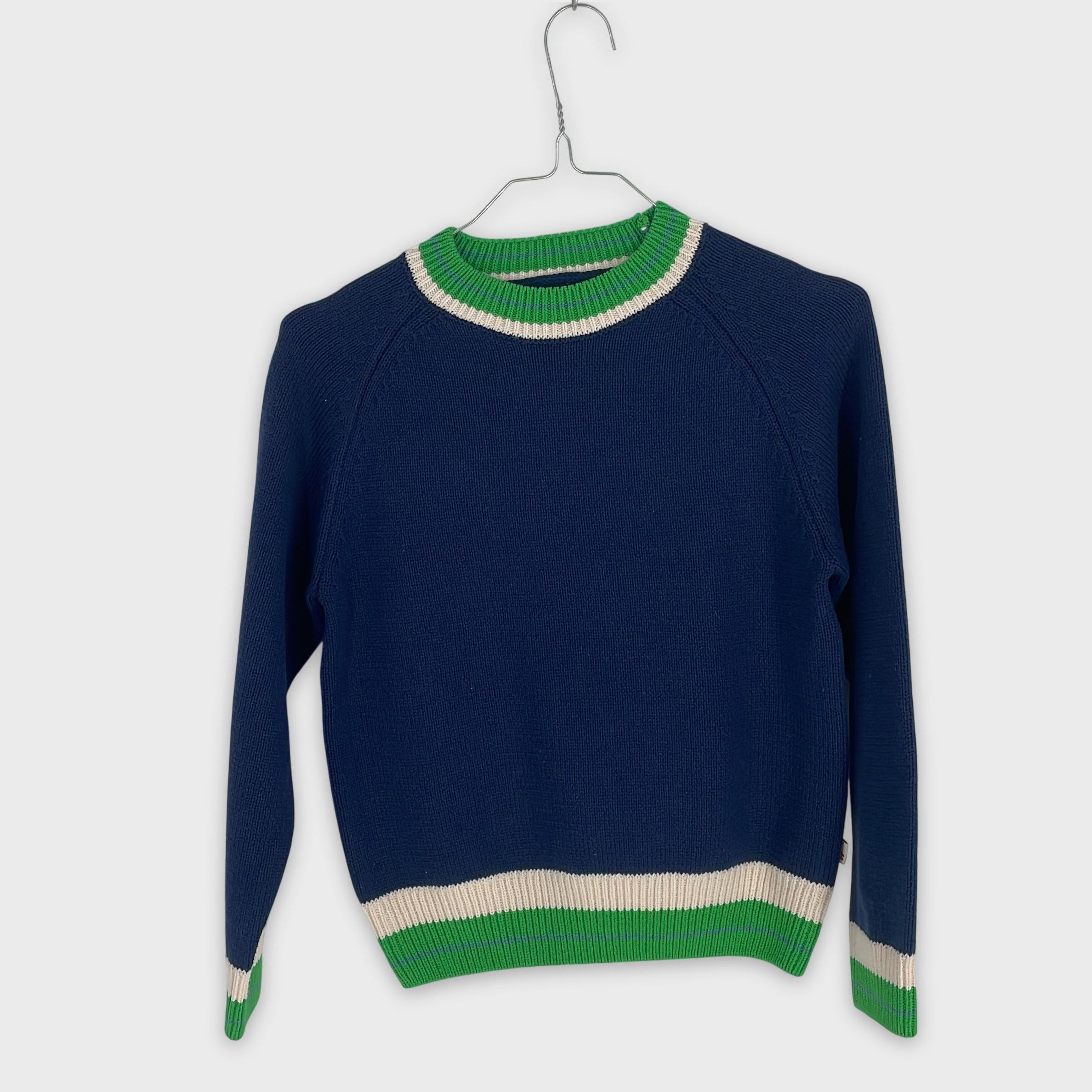 0-AO 76 - Pull Col Rond Rayé - Taille 10