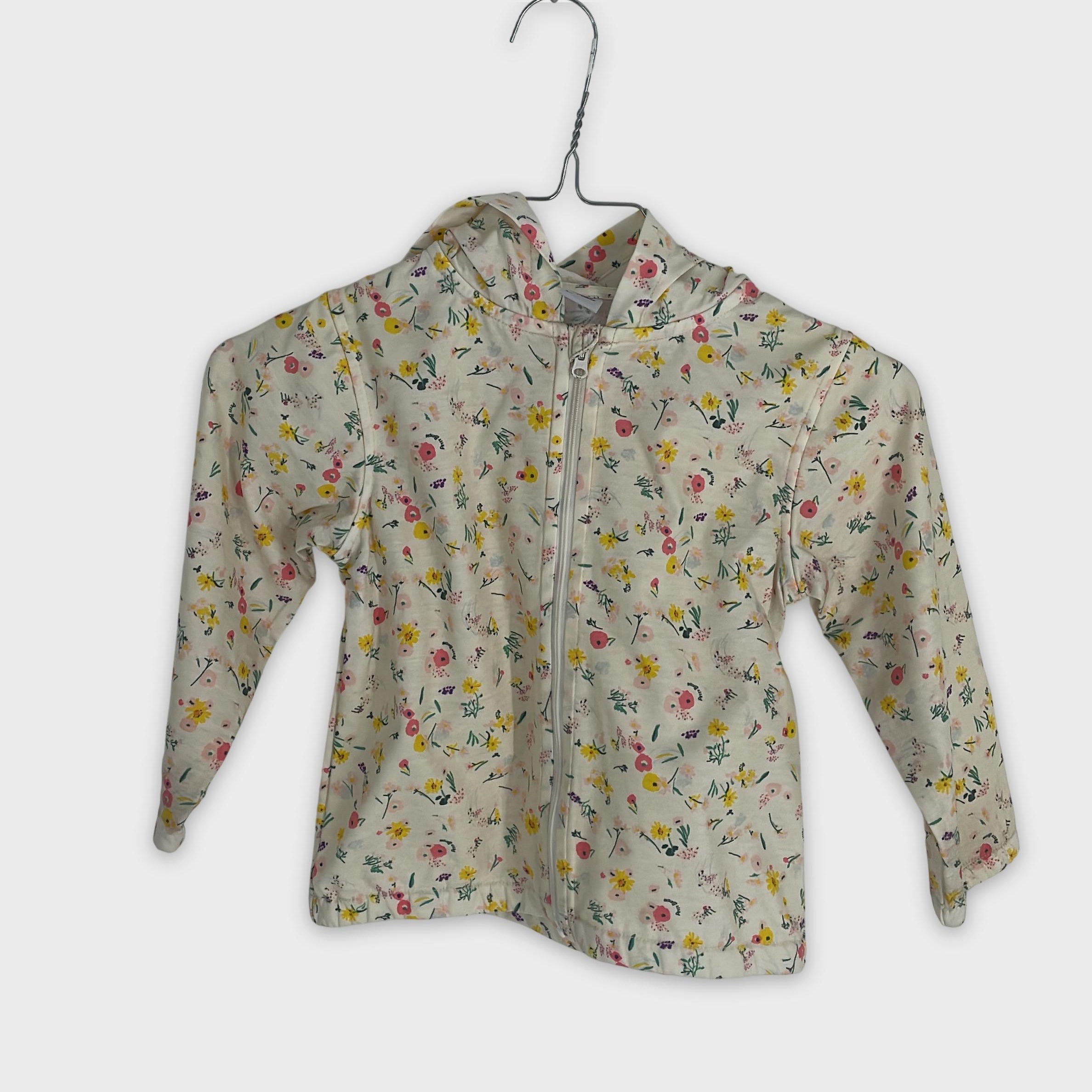 0-Petit Bateau - Blouson à Capuche Fleuri - 36 mois