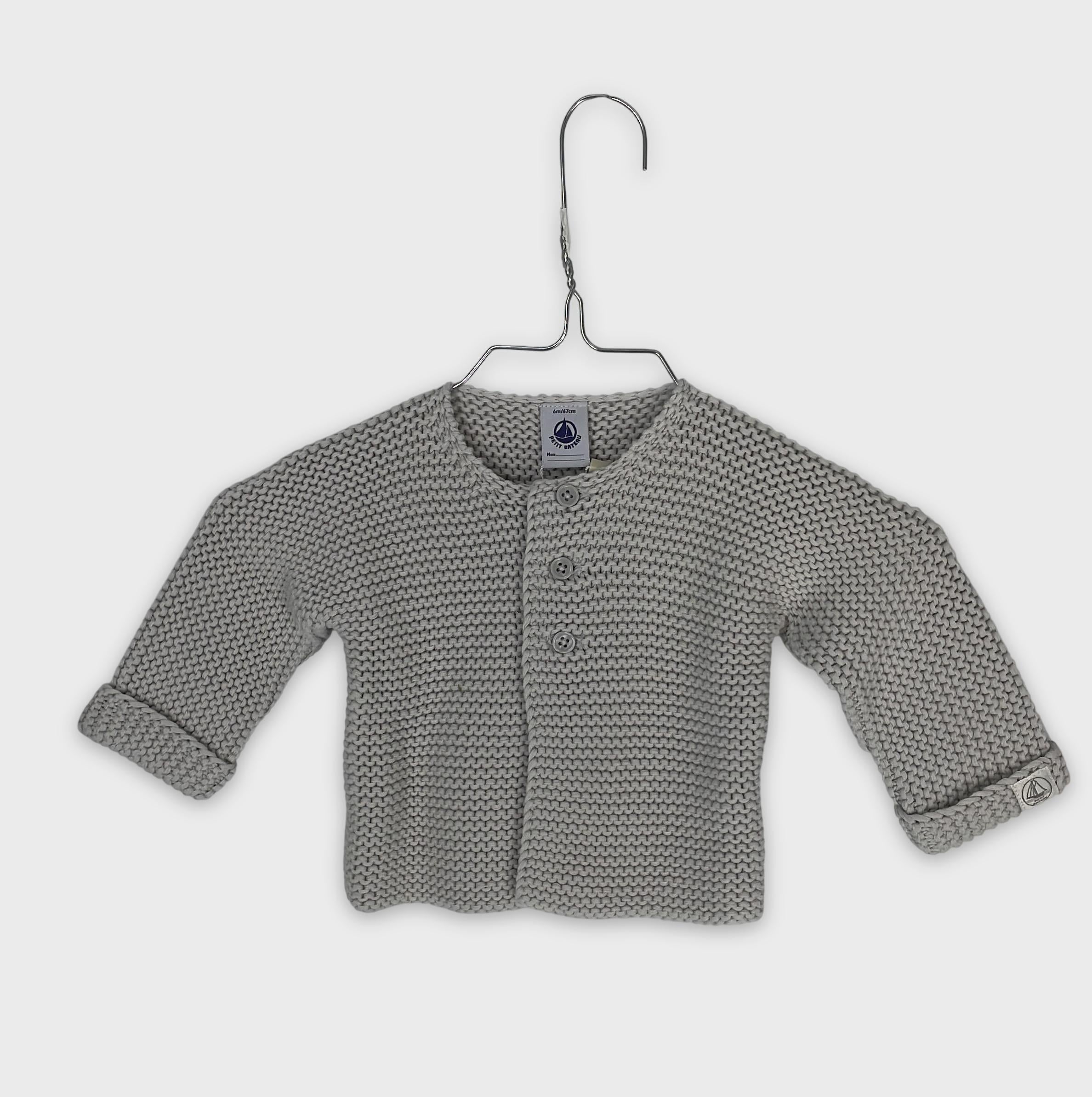 0-Petit Bateau - Cardigan - 6 mois (67 cm)