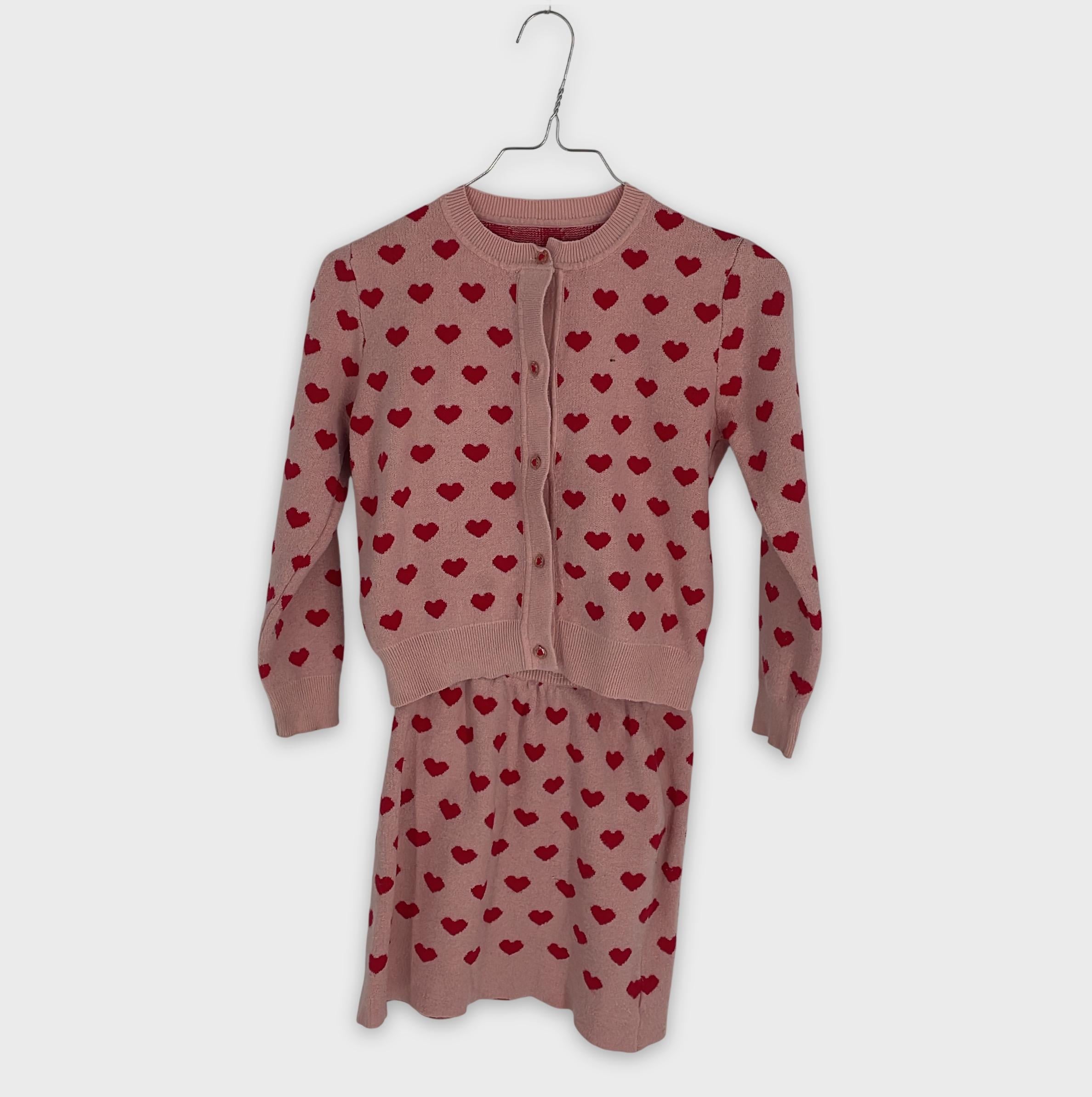 0-Mini Peace - Robe Tricotée Cœur - 130/64 (7-8 ans)