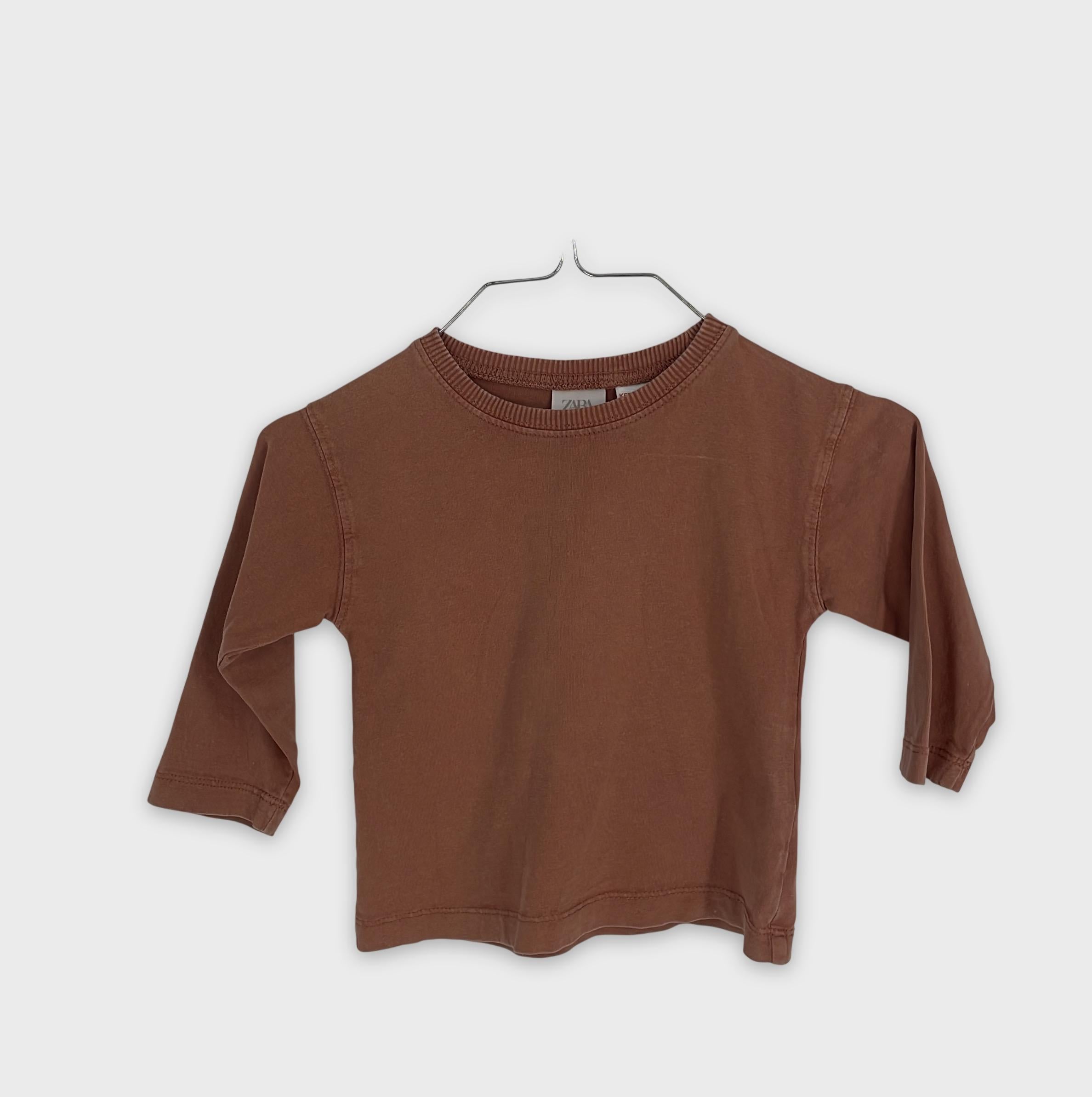 0-ZARA - T-shirt Manches Longues - 9-12 mois