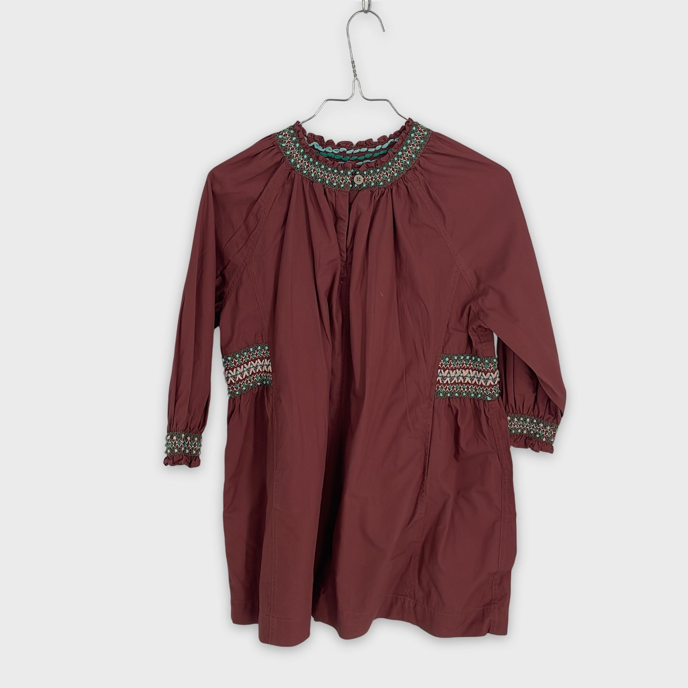 0-ZARA - Blouse Smockée Broderies - 7 ans (122 cm)