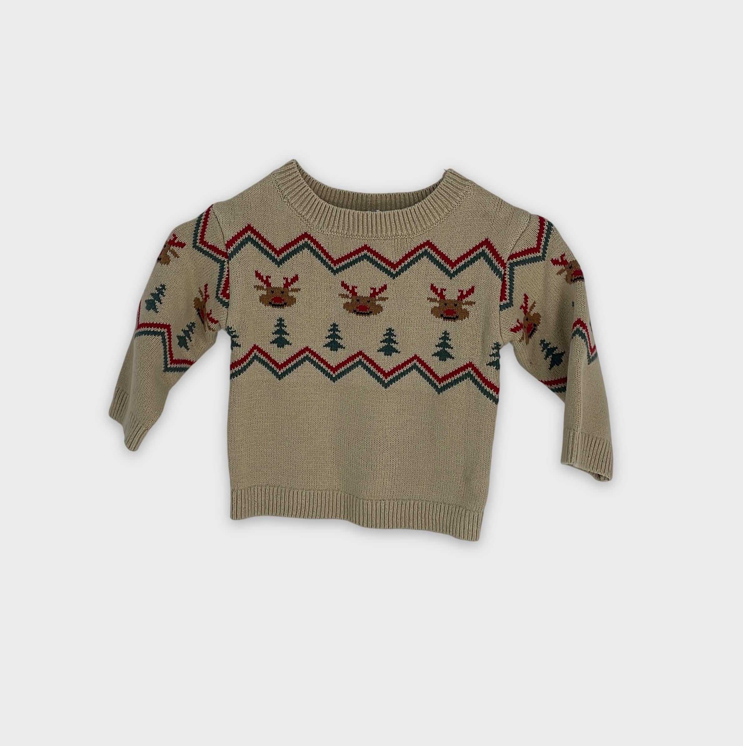 0-RIKIKI - Pull de Noël - 86/92 (1-2 ans)