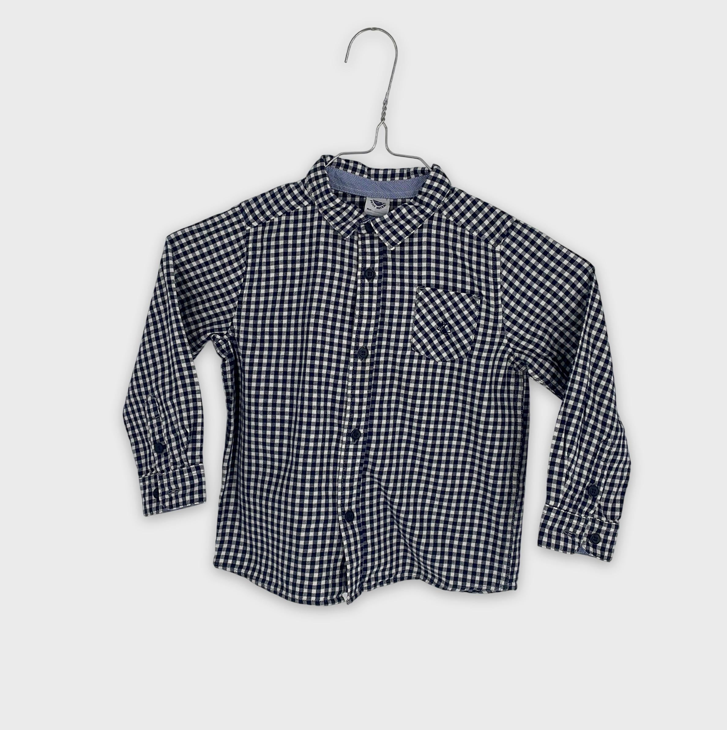 0-Petit Bateau - Chemise à Carreaux - 2 ans