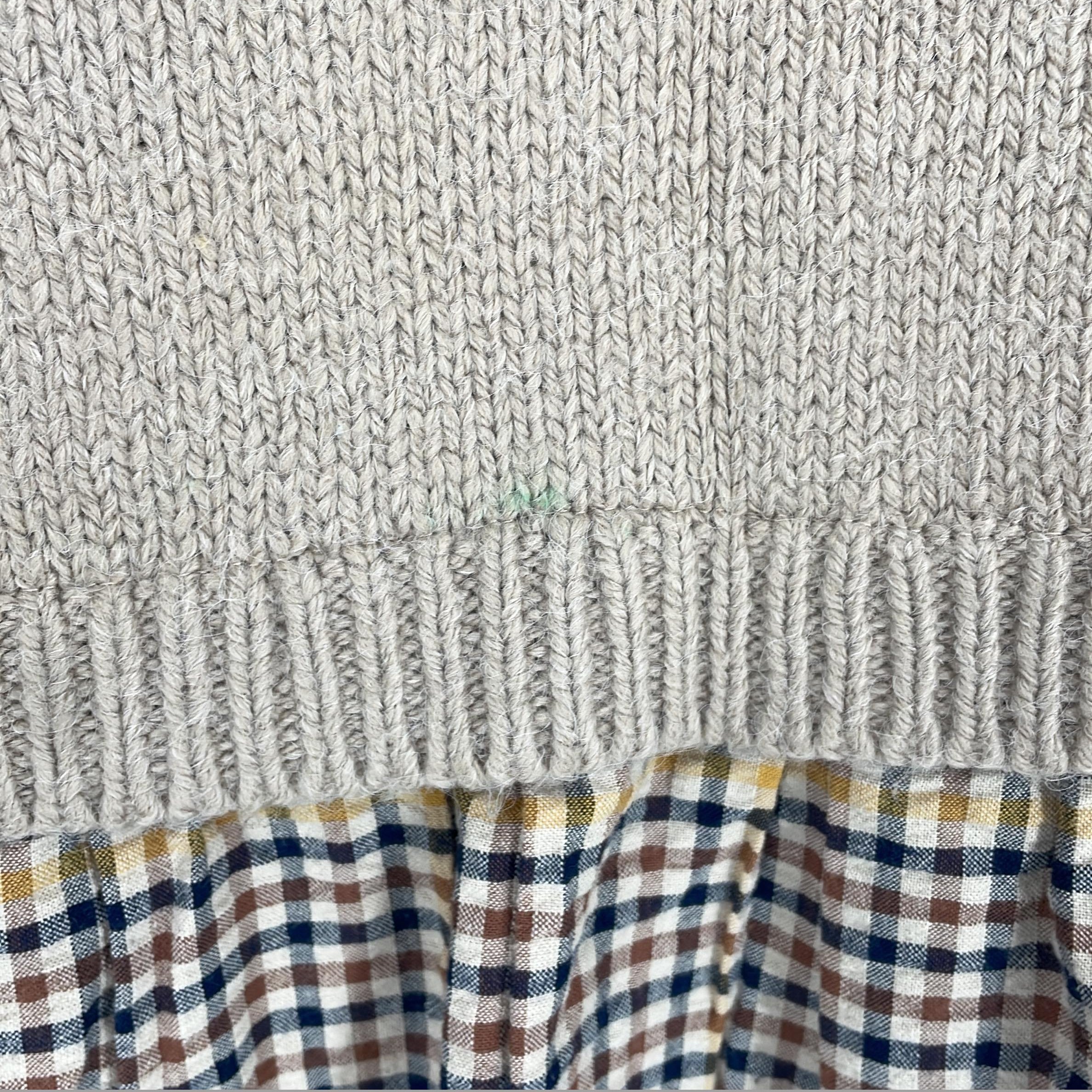 0-Unknown - Pull/Gilet avec empiècements chemise à carreaux - Taille Inconnue