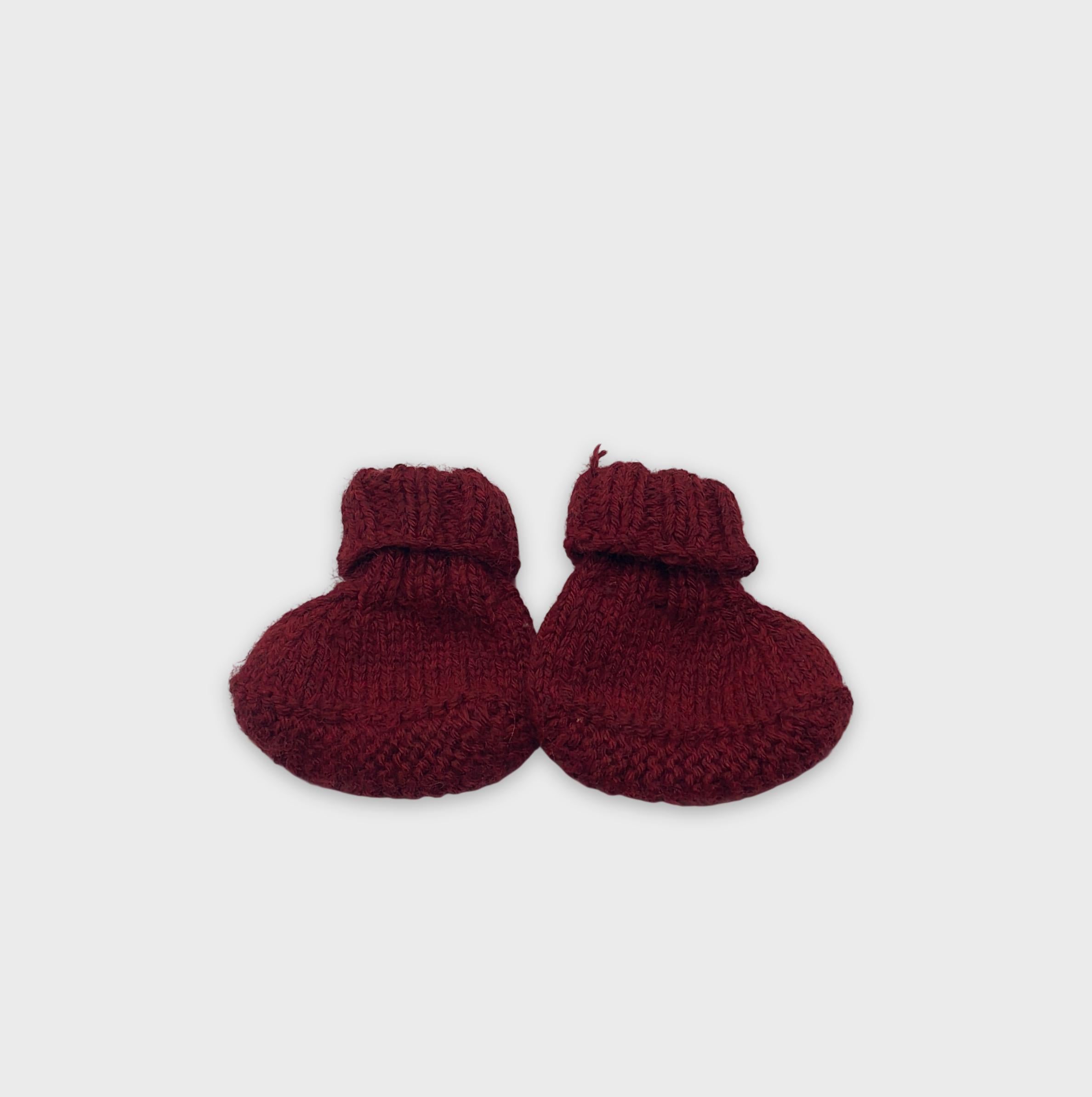 0-Mouffles en Tricot - Enfant - 0-3 mois