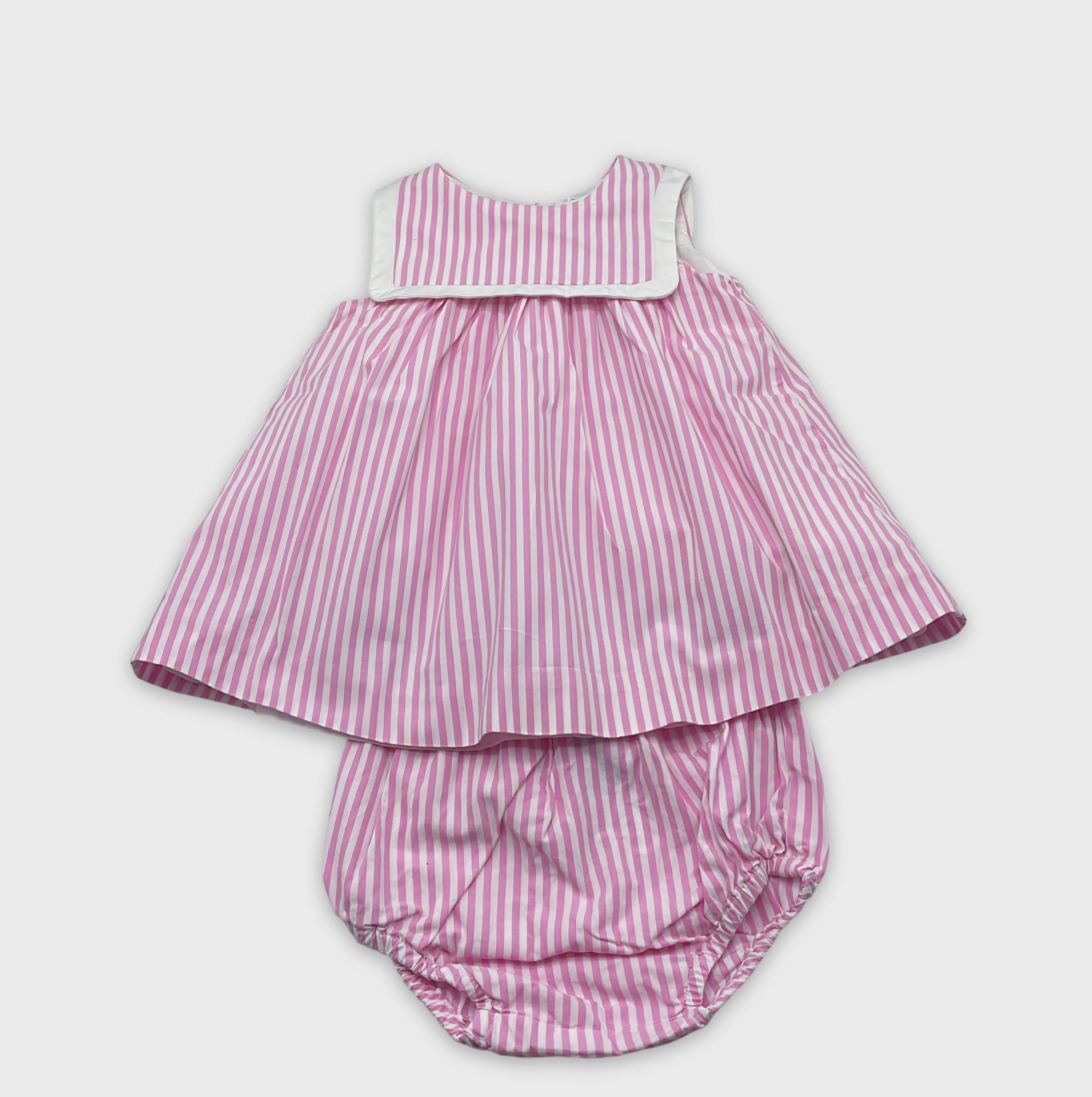 0-Jacadi - Ensemble Robe et Bloomer Bébé - 6 Mois