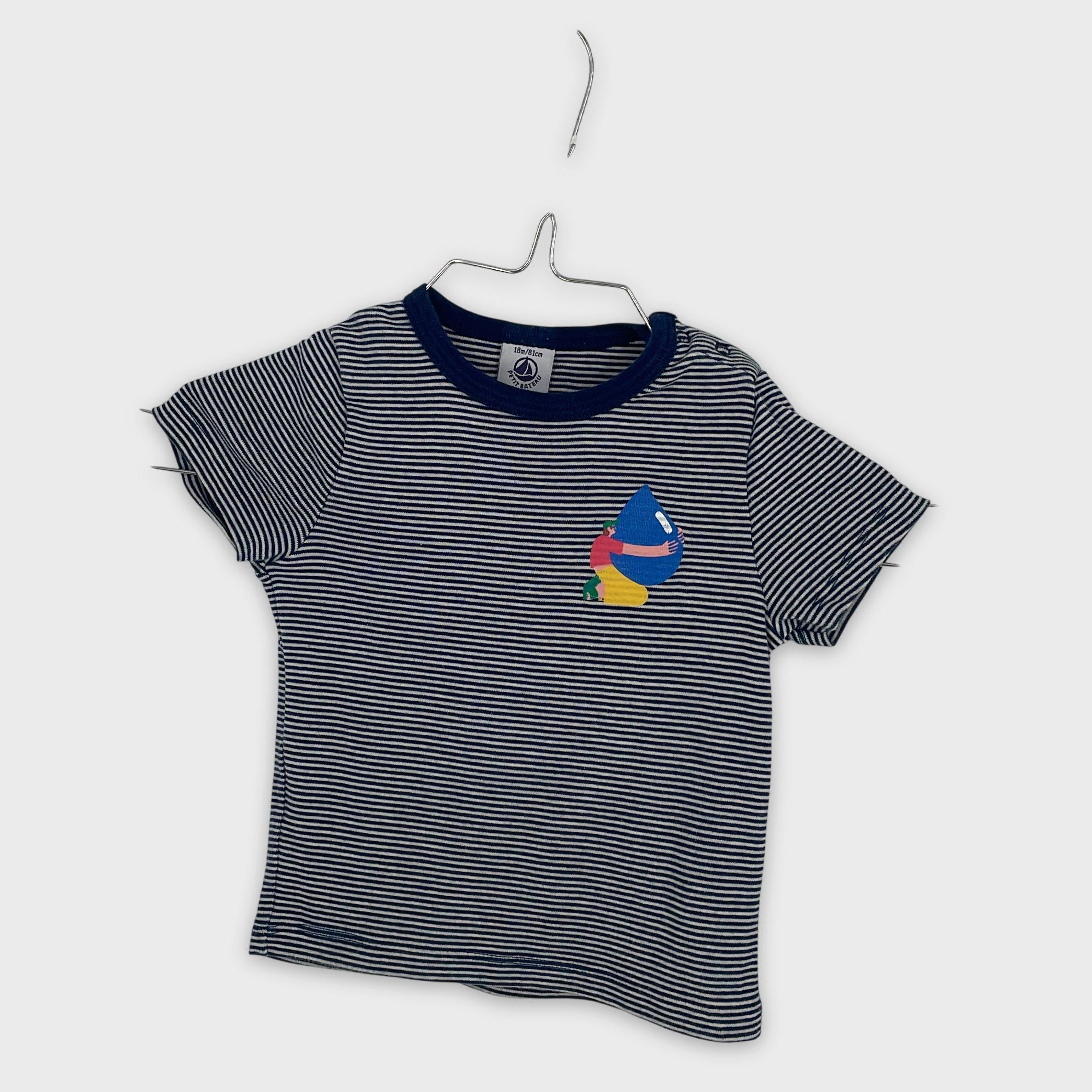 0-Petit Bateau - T-shirt rayé - 18m/81cm